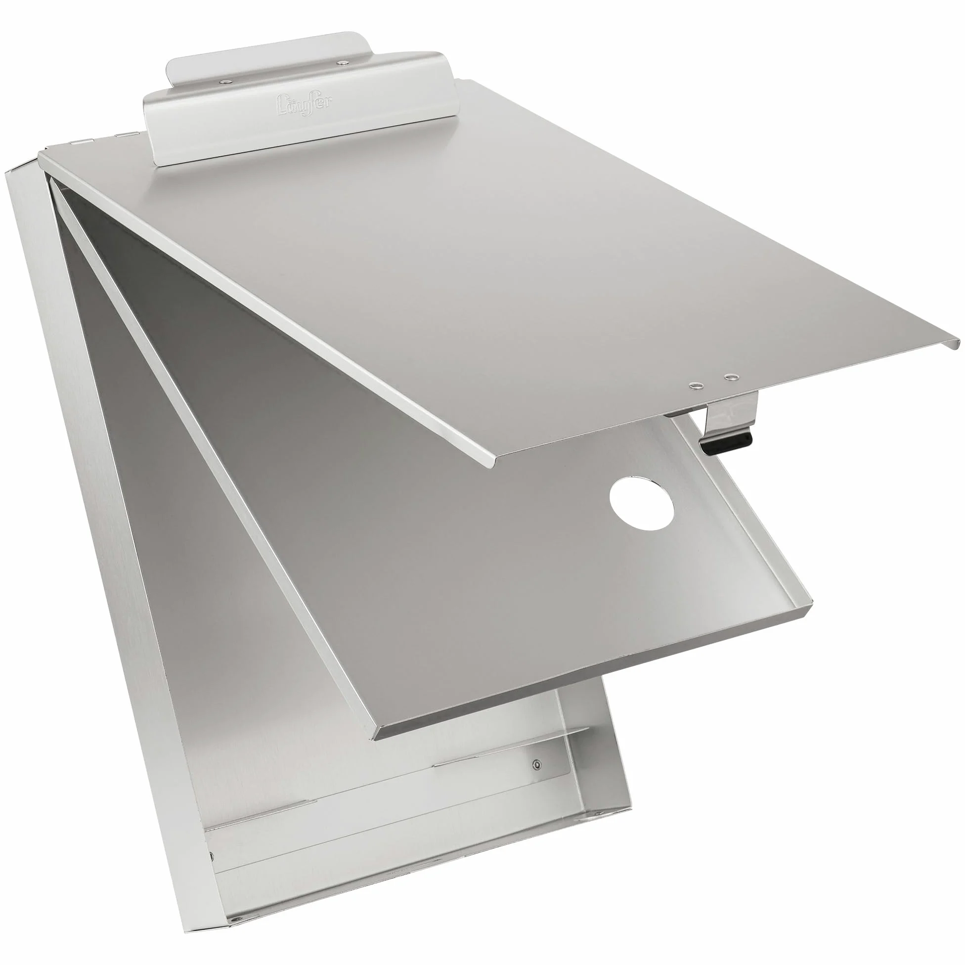 Saunders 21017 - Portablocco con molla CruiserMate su cassetta a modulo, con scomparto intermedio, a 2 vani, apertura dal basso, 23 x 34,5 cm, colore argento