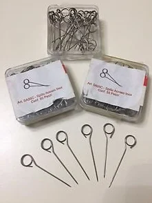 Spilli Acciaio Inox per Cartellini Segnaprezzo Conf. 50 pz