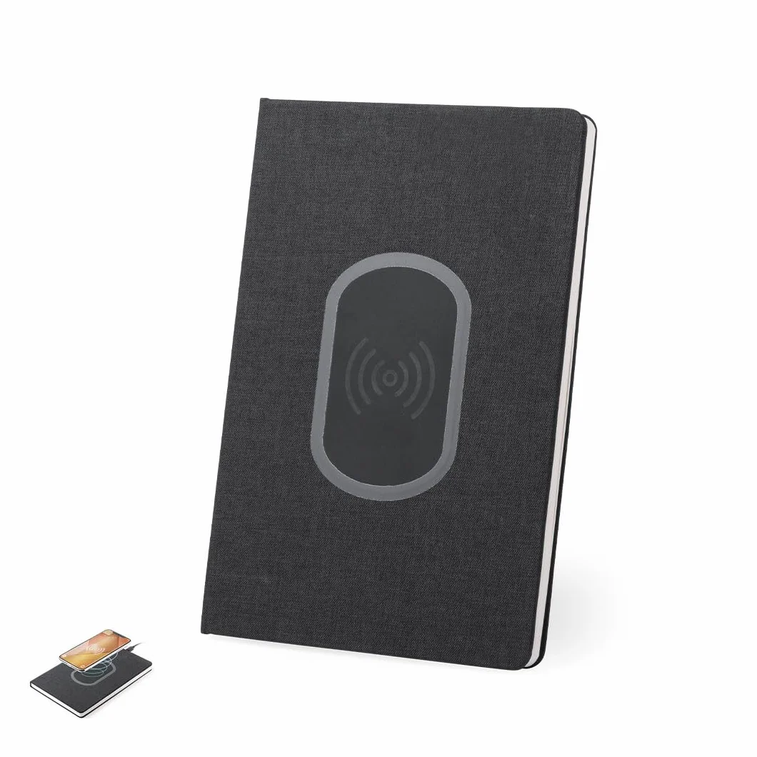 Block Notes Taccuino con Caricatore Wireless per Smartphone