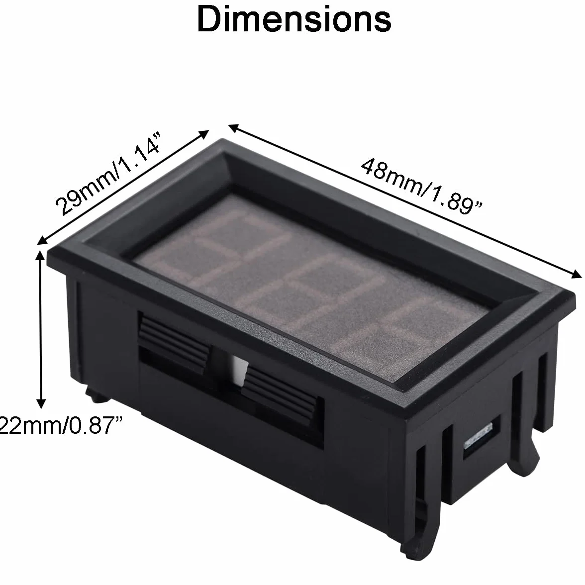 Greluma Termometro Digitale LED 0.56 Pollici 12V -50~110°C Sonda NTC Impermeabile Rosso
