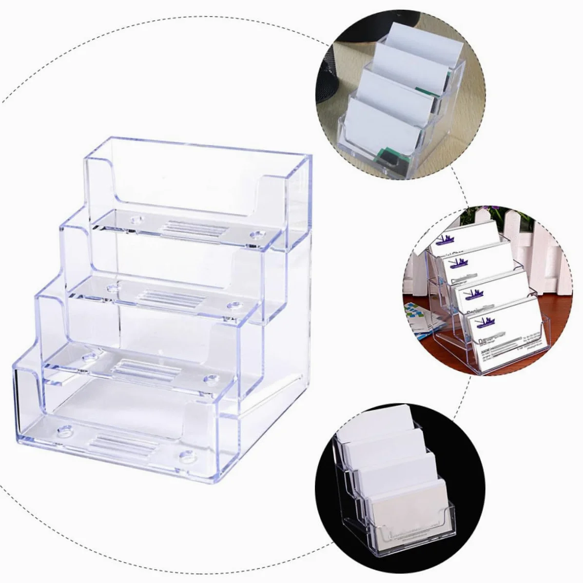 Tofficu 3pezzi Espositore Per Biglietti Visita Scomparti Organizer e Casa Design e
