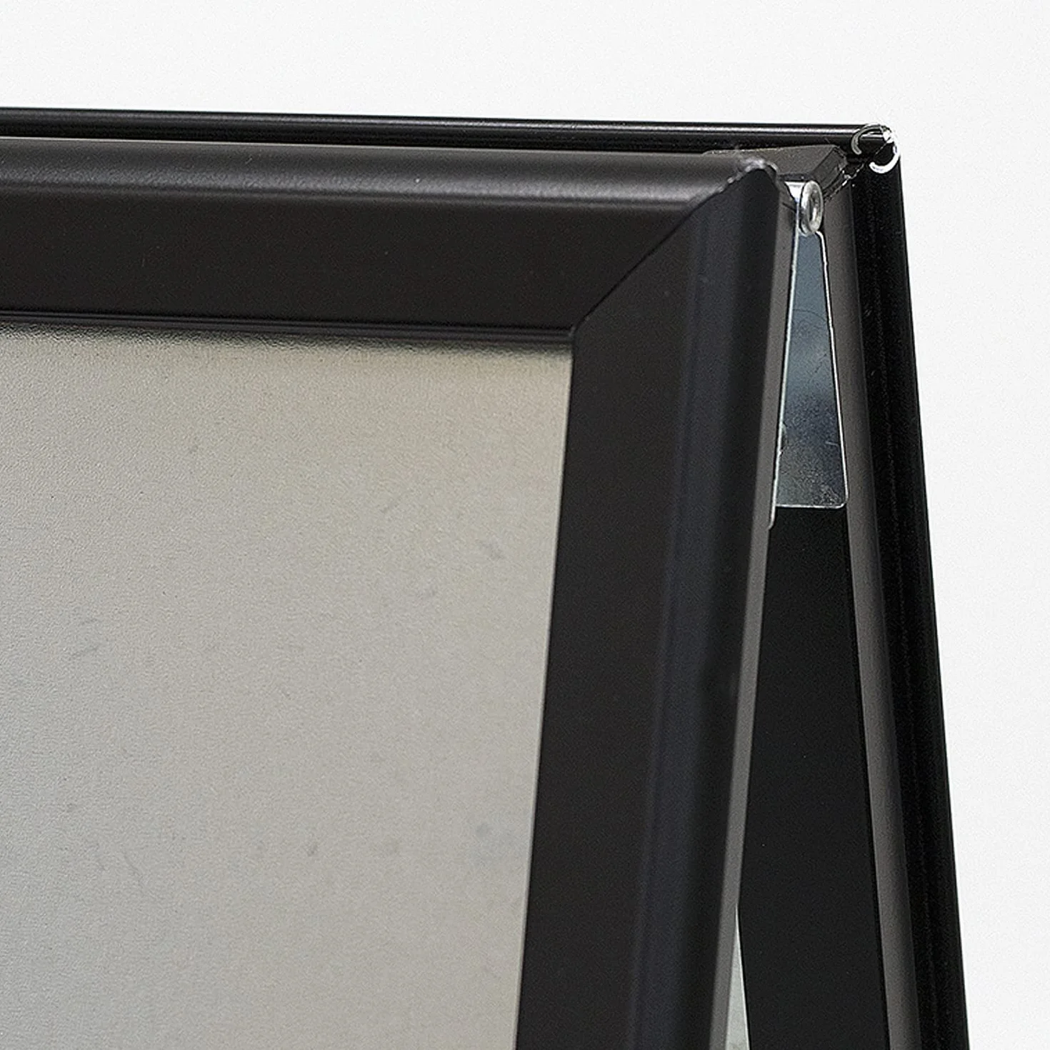 DisplayLager - Supporto per Poster, Formato A1 (Bifacciale), Alluminio, Argento, Alu-Line - Cavalletto Espositore Pubblicitario… (Nero, A1)