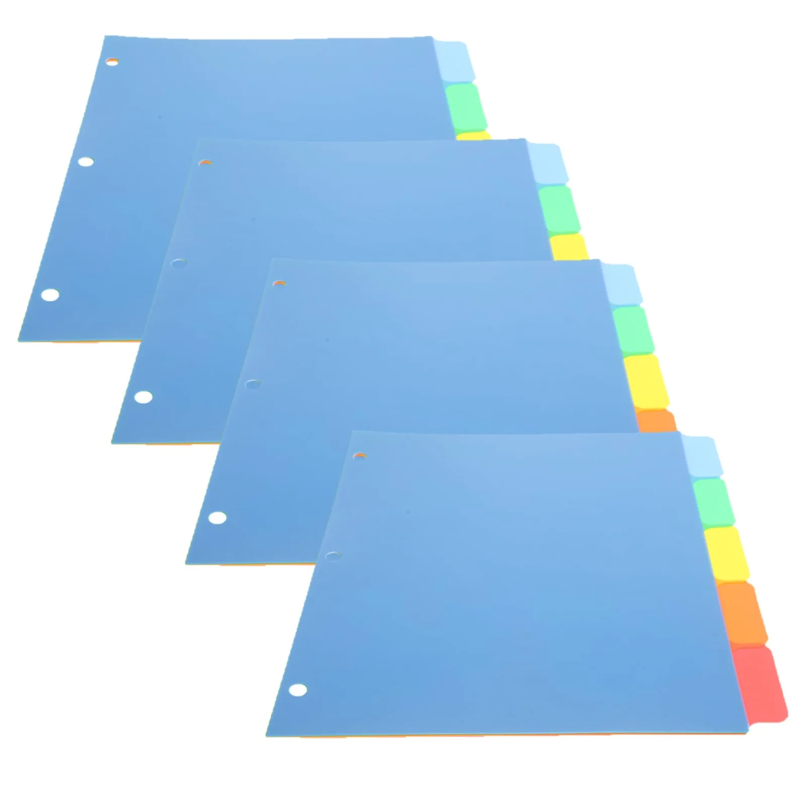 DOITOOL 20pezzi Divisori in Plastica Colorati per Raccoglitori con Linguetta Vuota per Scrivere sulla Pagina Riutilizzabili per Quaderni ad Anelli Anelli per Ufficio Casa e Scuola