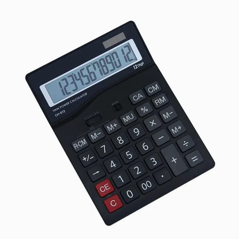 Calcolatrice da Tavolo Calcolatrice con Display a 12 cifre Calcolatrice finanziaria per Ufficio con Display di Grandi Dimensioni (Color : A, Size : One Size)