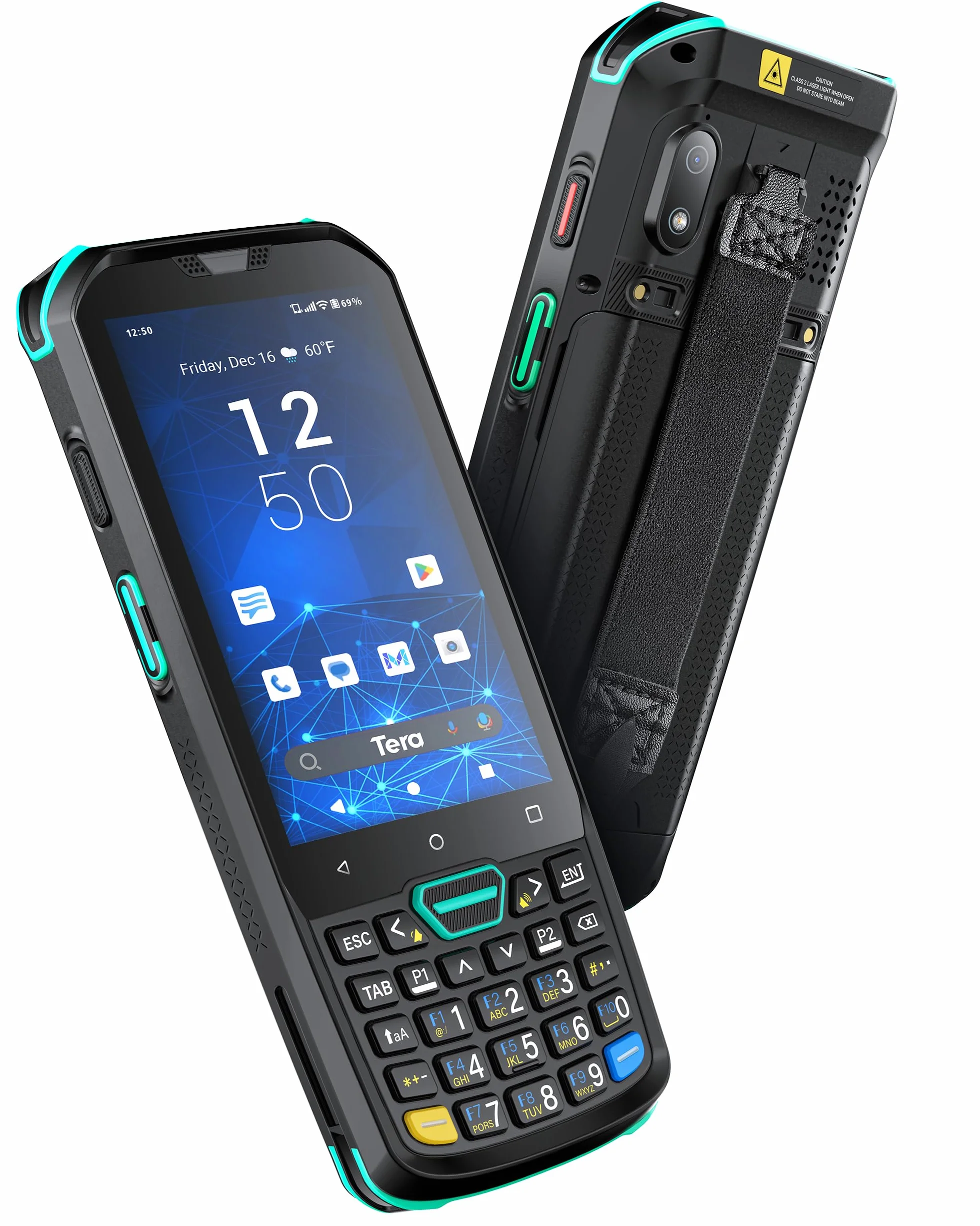 Tera Android 11 Scanner codici a barre con 26 tasti HS7 Motore di scansione IP67 robusto 4+64GB 5100mAh Batteria QC 3.0 Ricarica Rapida 4" Touch Screen Terminale Mobile per Scanner Inventario Modello