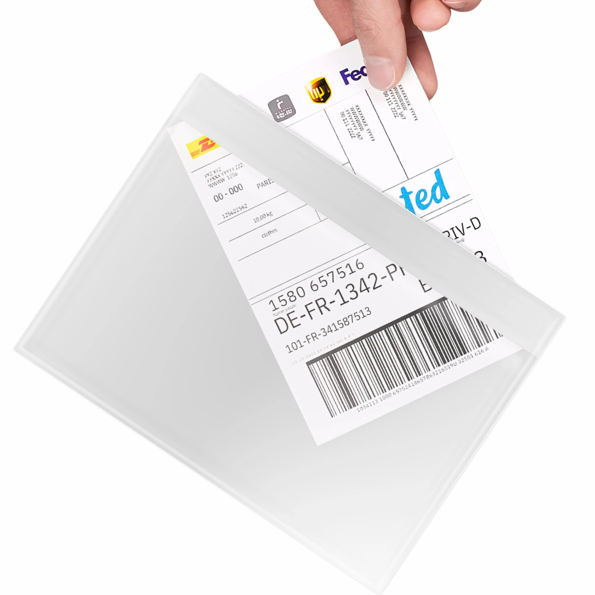RAGO Buste Porta Documenti Autoadesive C5 A5 100 pezzi Confezione Trasparente per Spedizioni Vinted