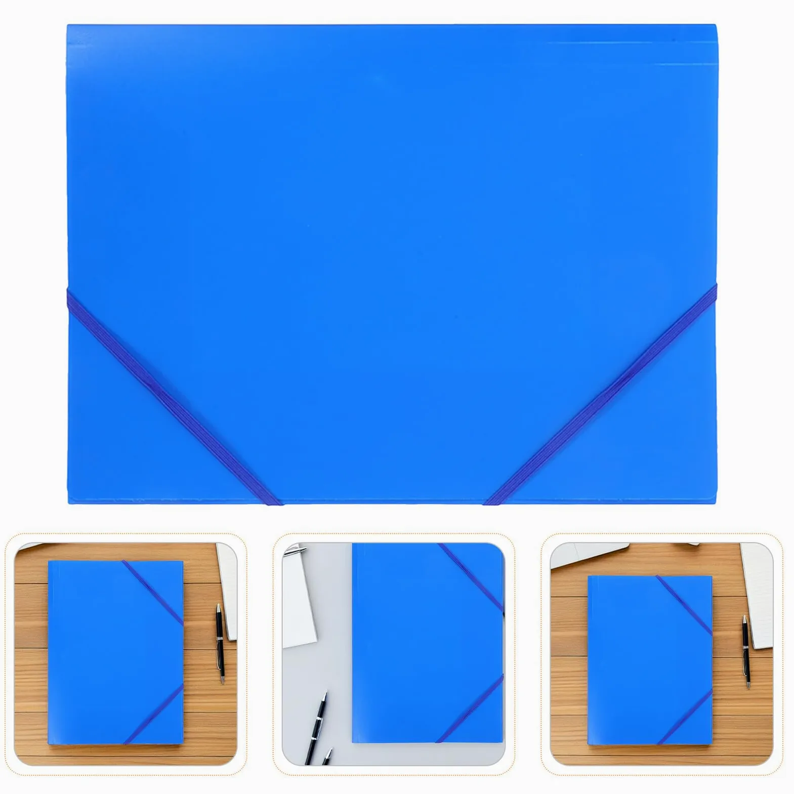 WOONEKY 10 Pezzi Cartellina Portadocumenti con Elastico Organizer Pieghevole in Plastica Resistente per Ufficio Scuola e Viaggio Confezione da Compatta e Versatile