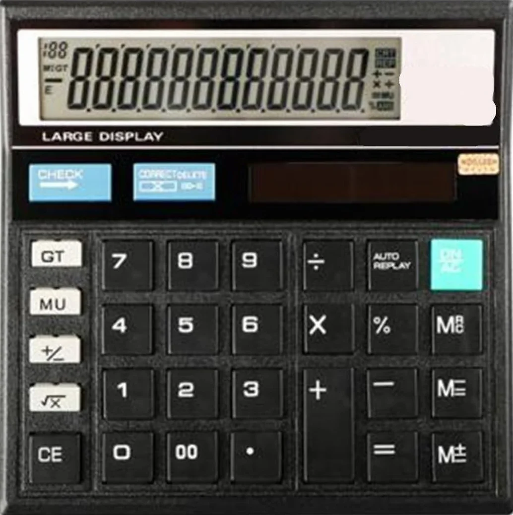 calcolatrice, Calcolatrici elettroniche da tavolo a 12 cifre con schermo grande, calcolatrici for ufficio, casa e scuola, strumenti di contabilità finanziaria