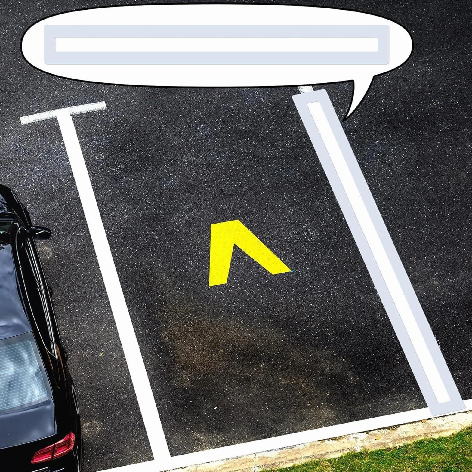 Stencil per parcheggio silicone pieghevole 10,16 x 233,68 cm riutilizzabile asfalto calcestruzzo parchi giochi garage