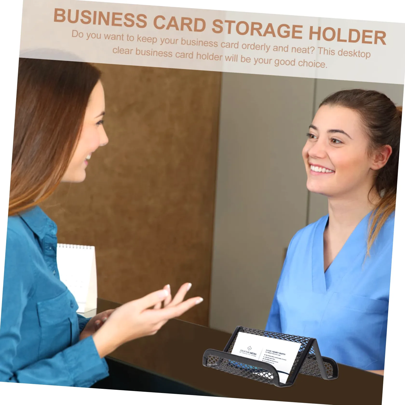 Uonlytech 5 Set Scrivania Dei Biglietti Da Visita Carta Titolare Biglietto Da Visita Stand In Piedi Organizzatore Di Carte Porta Biglietti Da Visita Metallo 2 Pezzi * 5