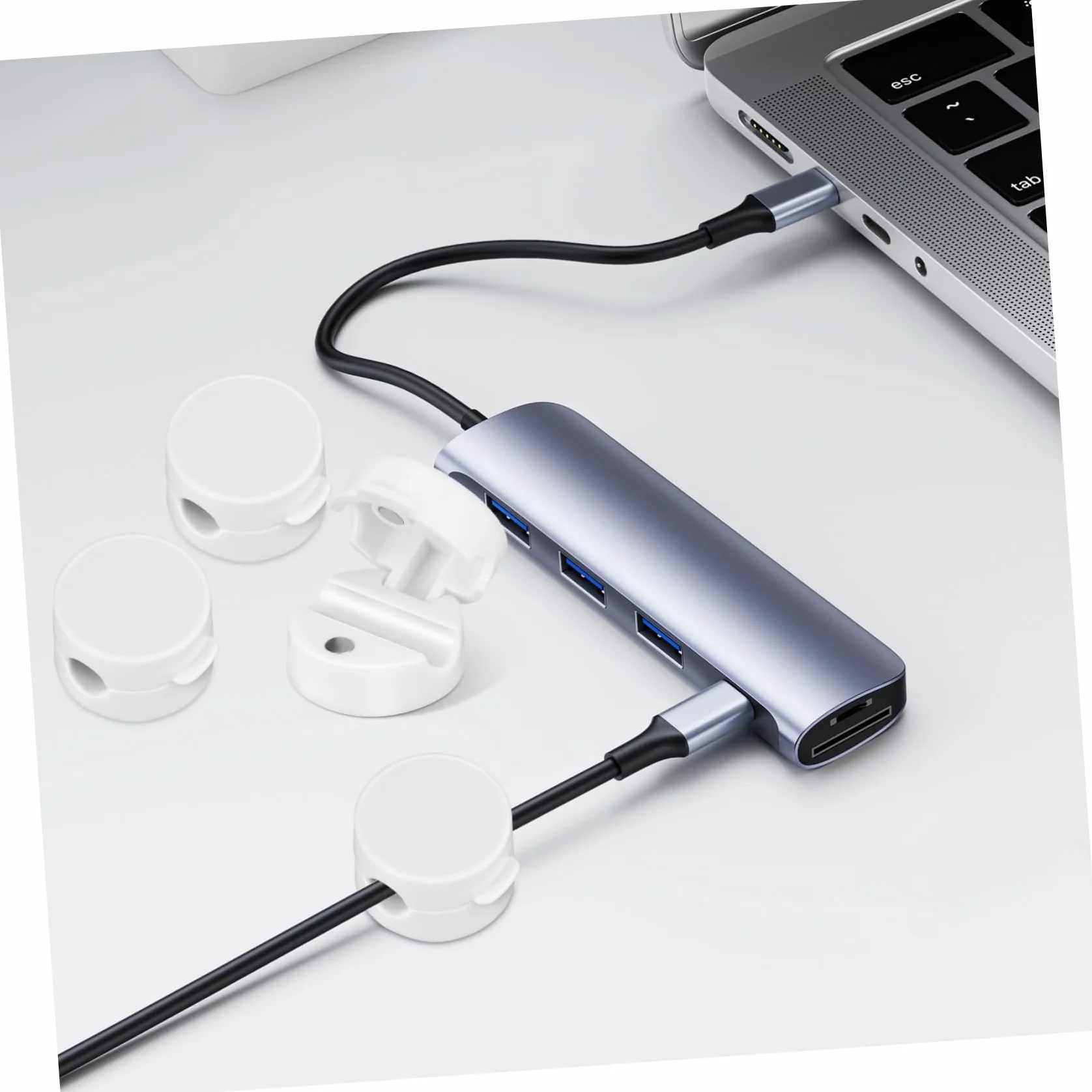 6pezzi Clip Magnetiche per Cavi Organizzatore per Cavi Adesivo Chiusura Magnetica per Auto Uffici Casa Fissaggio Sicuro Tenuta Magnetica Installazione Semplice Applicazione