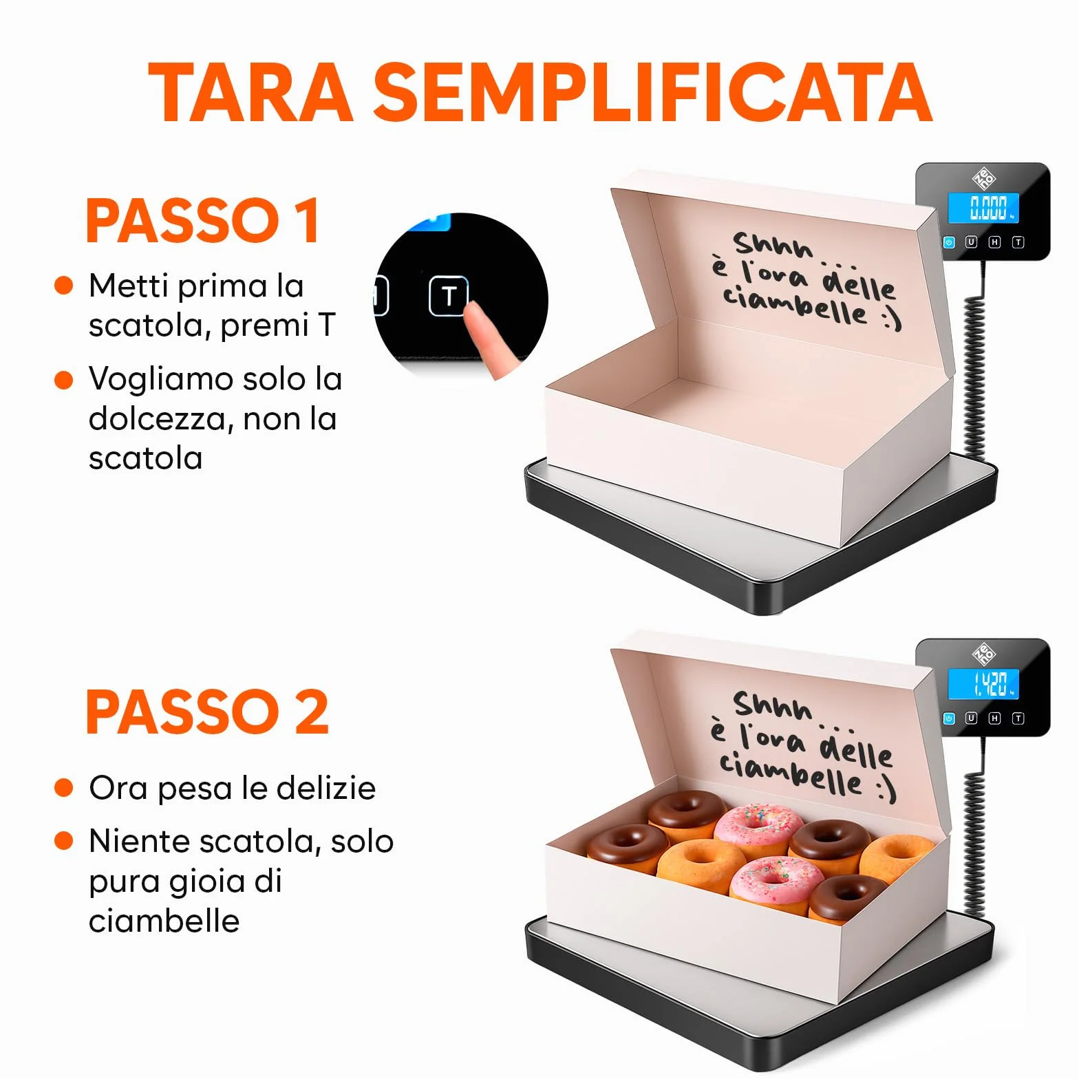 Bilancia Professionale 200 kg/10 g Pesa Pacchi Alta Precisione Funzione Hold Tara Argento