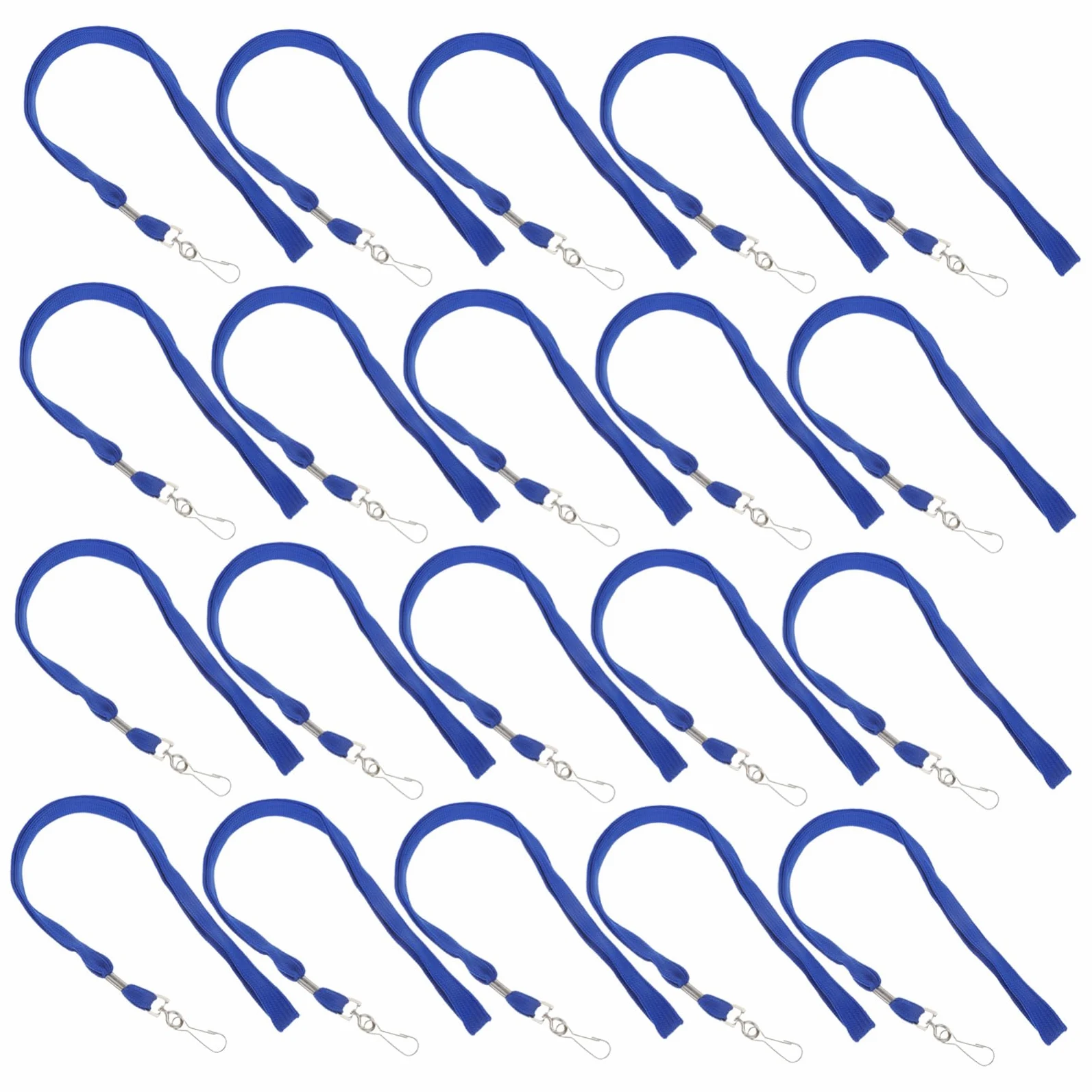 100 pezzi Laccio Porta Badge con Clip Resistente Cordino Collo Leggero e Sicuro per Id Targhette per Ufficio Scuola e Infermieri