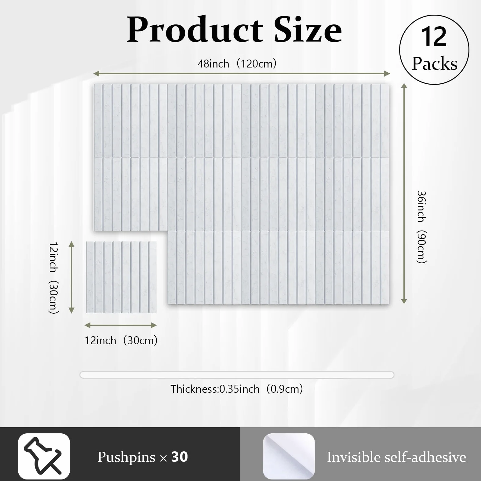 Gugxiom Set di 12 bacheca in feltro di grandi dimensioni 48" x 36", con 30 spille, decorazione per ufficio, casa, scuola e aula (grigio argento)