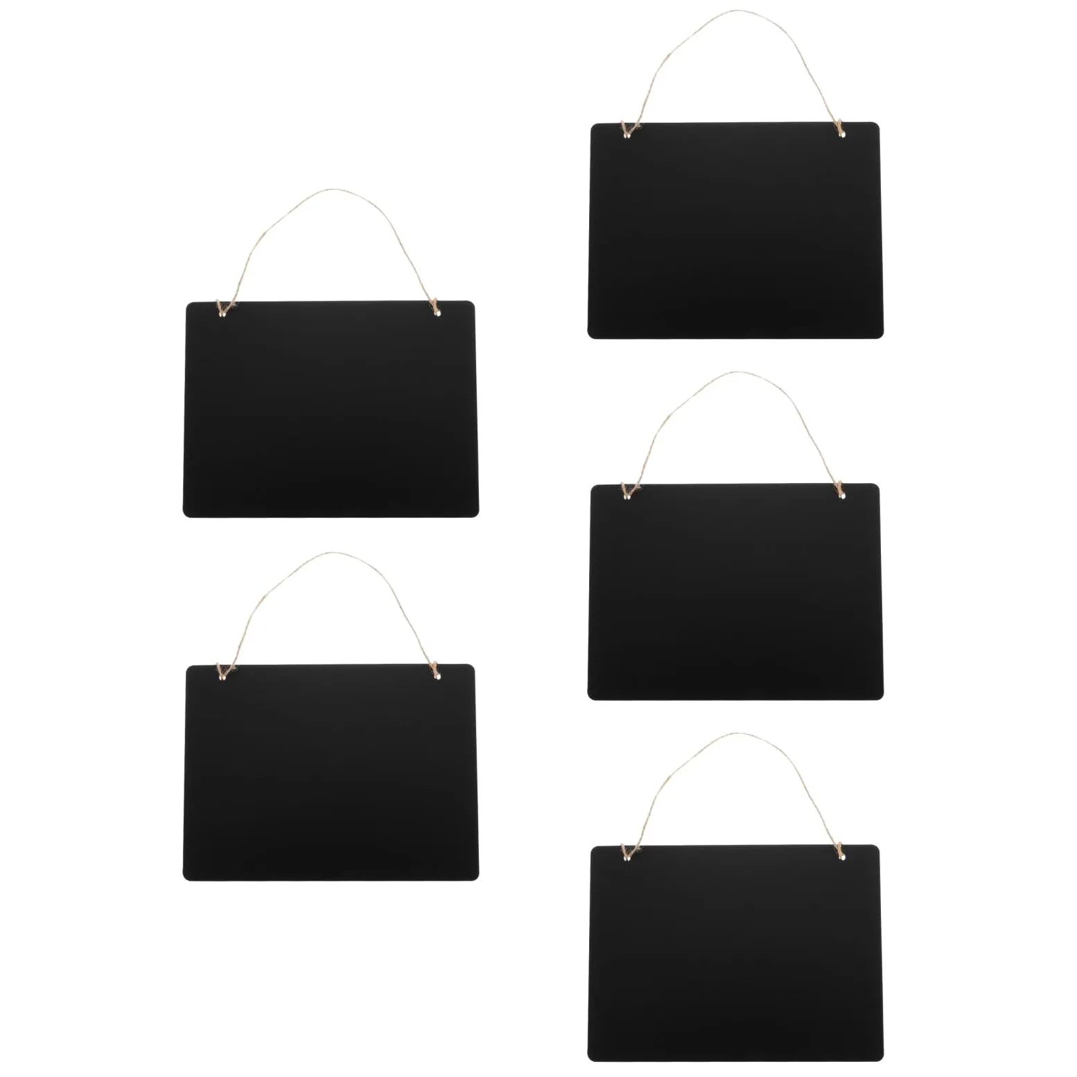DOITOOL Cartelli Da Appendere Alla Lavagna 5 Lavagne Rettangolari In Legno Con Corda Lavagna Reversibile Bifacciale Per Ristoranti Bar Matrimoni E Decorazioni Per La Casa Bacheca