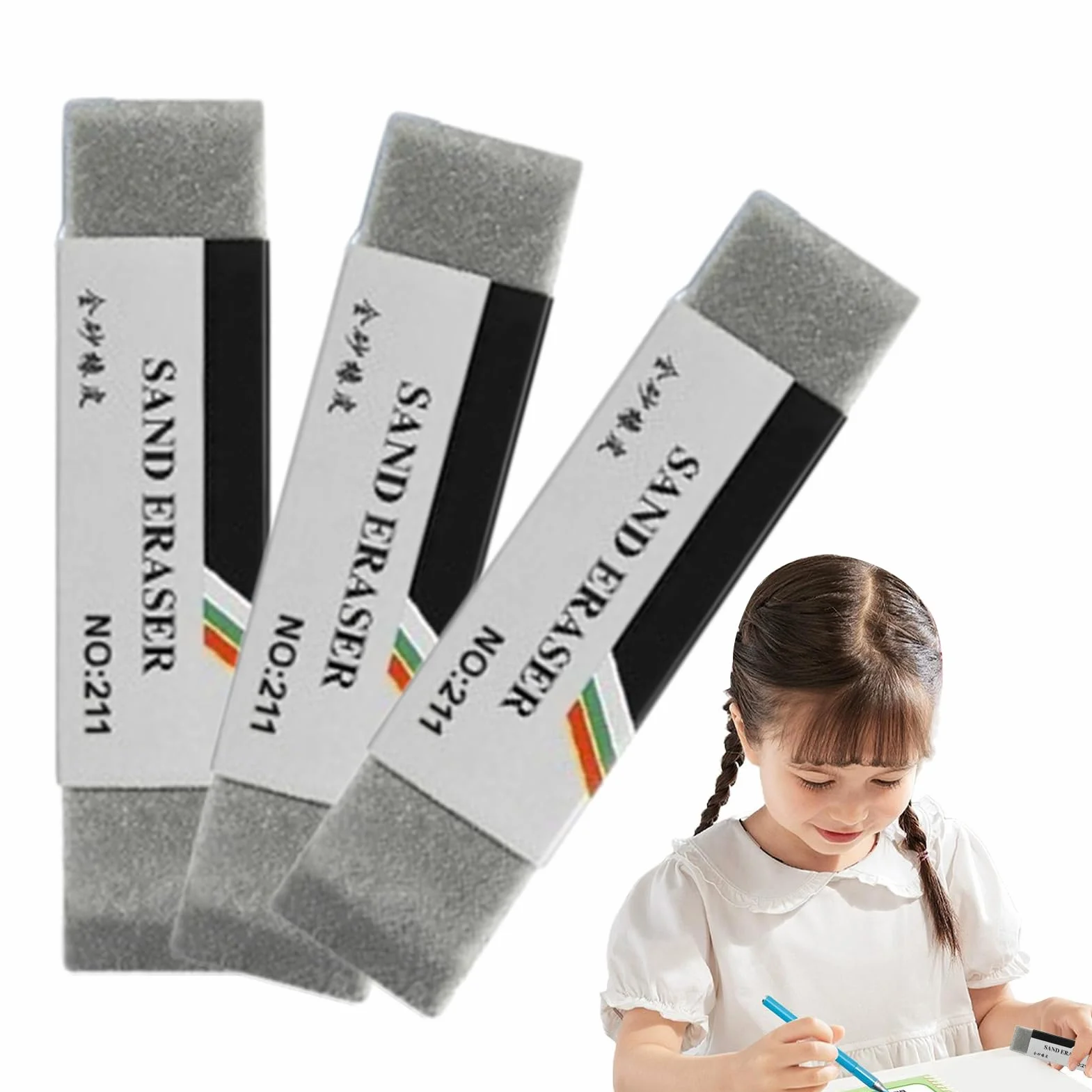 Gomma Naturale per Inchiostro 3 Pezzi, Antisbavatura per Calligrafia e Disegno Tecnico