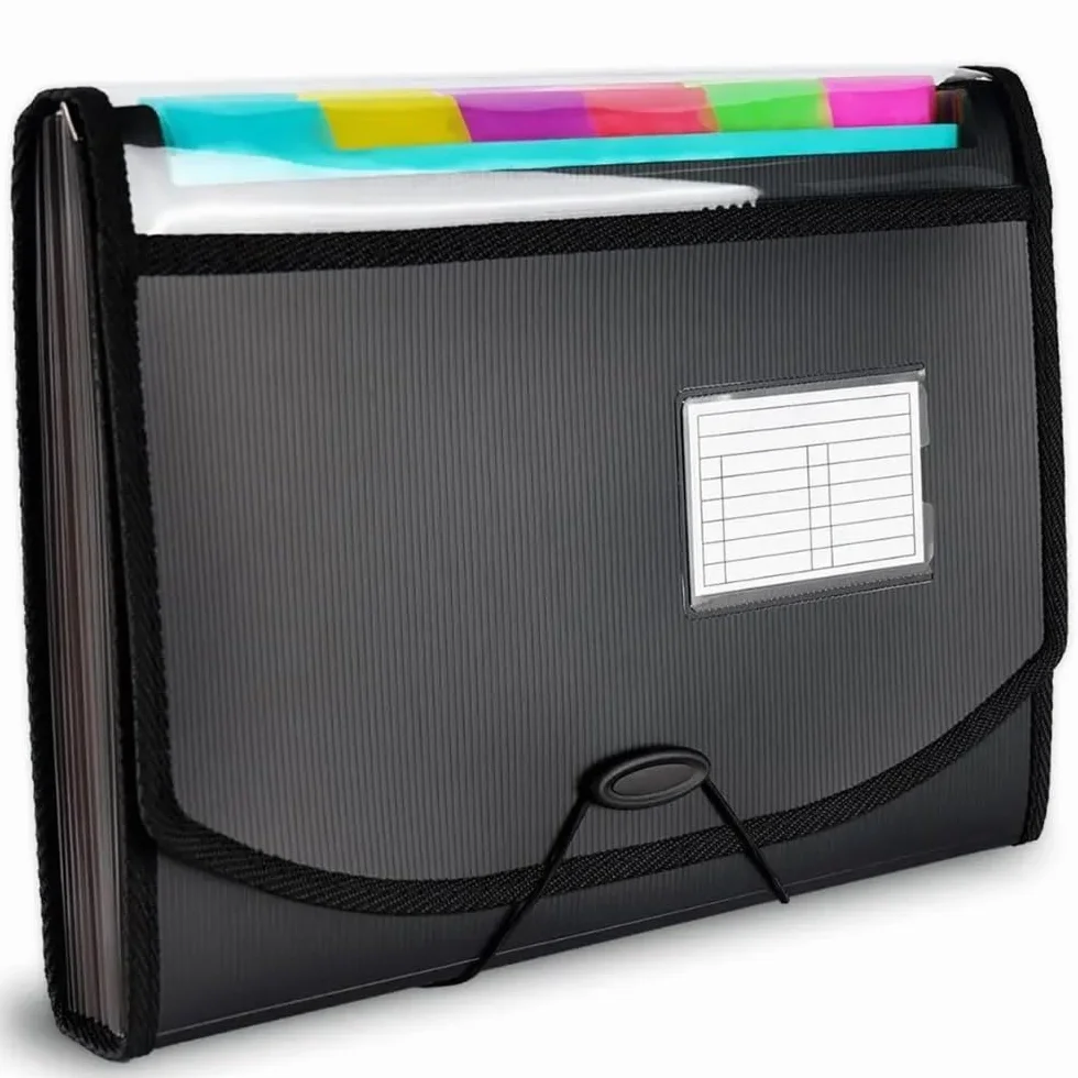 Tavoletta Portablocco Cartelle di file 13 tasche, Organizer espandibile for cartelle di file, Raccoglitore espandibile Organizer for documenti Cartella di file con schede divisorie Clipboard Portabloc