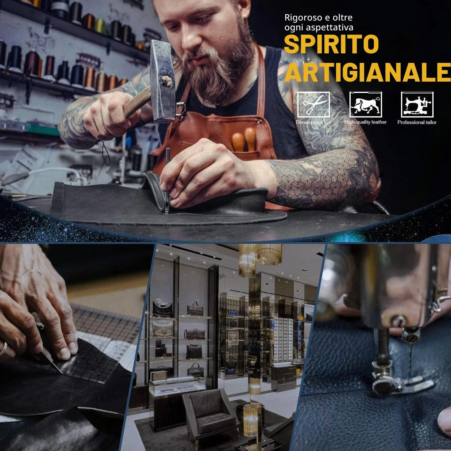 Cartella portadocumenti A4 in pelle con calcolatrice, raccoglitore ad anelli, manici magnetici pieghevoli, supporto tablet e smartphone