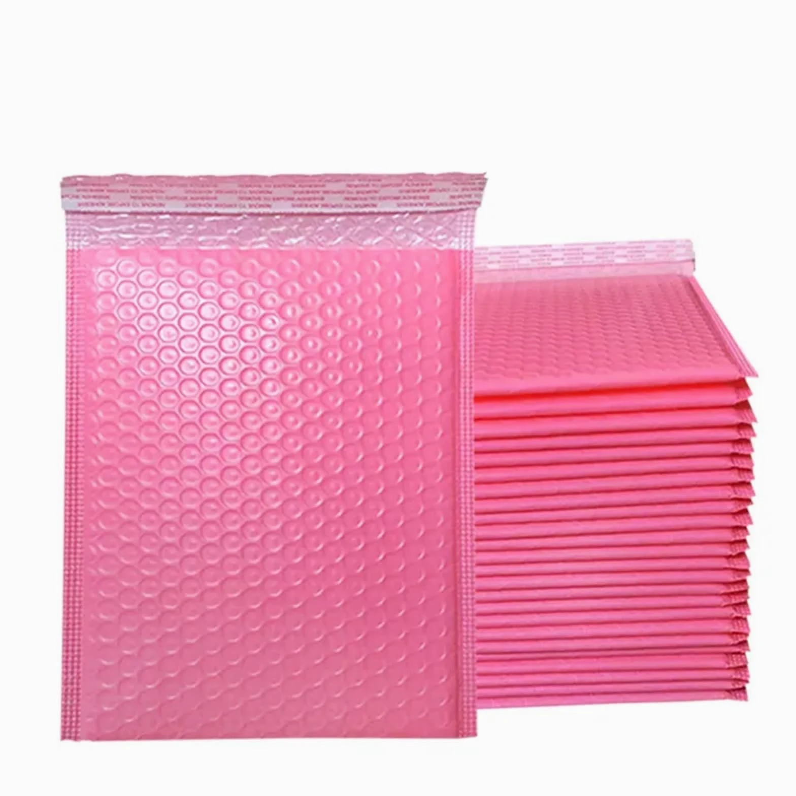 piccola borsa per la spedizione 50 buste imbottite in carta kraft con bolle d'aria, autosigillanti(Pink,18 * 23cm)