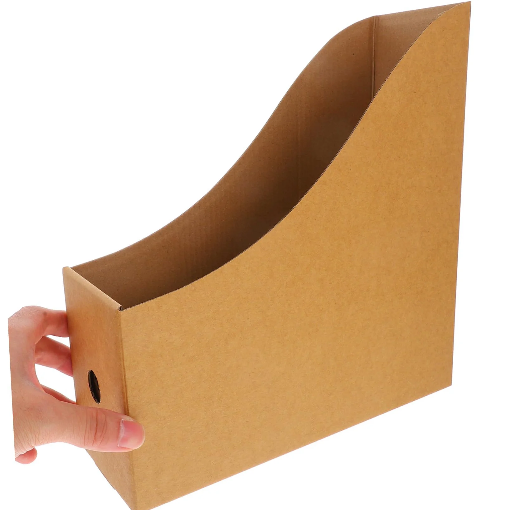 Angoily 8pezzi Forniture Per Ufficio e Cancelleria Riviste in Cartone Kraft Marrone Organizer Per Libri Contenitori Per Conservazione Di Riviste Per Scaffali Da Ufficio Aule Scrivania Port