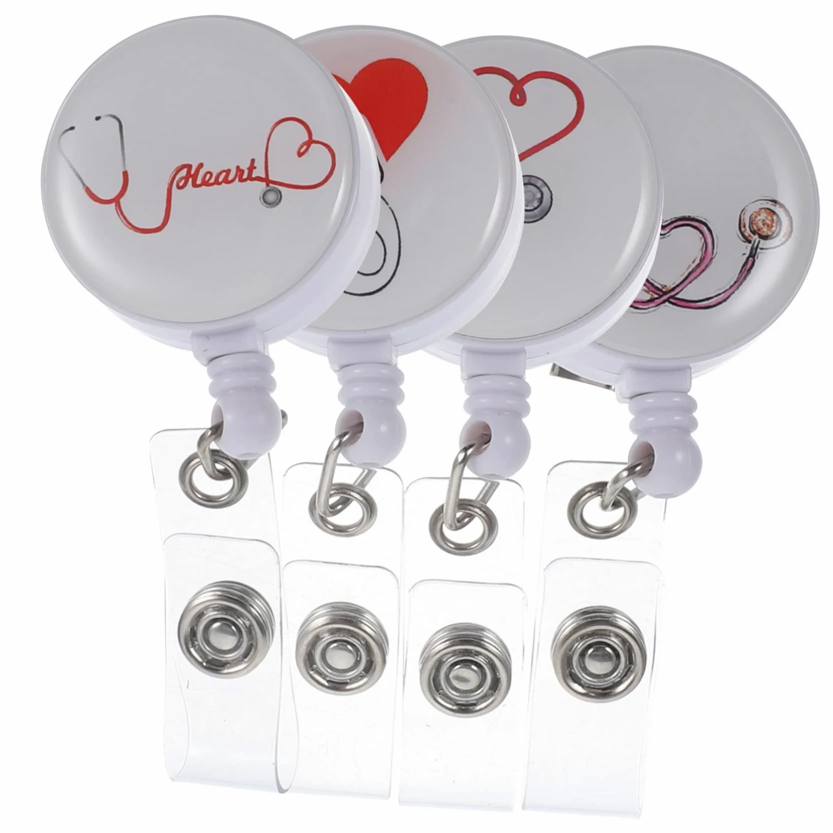 LALAFINA 20pezzi Portabadge Retrattile Per Con Clip Girevole Da Pratico e Leggero Design Elegante Per Id e Badge Ospedale Scuola e Lavoro