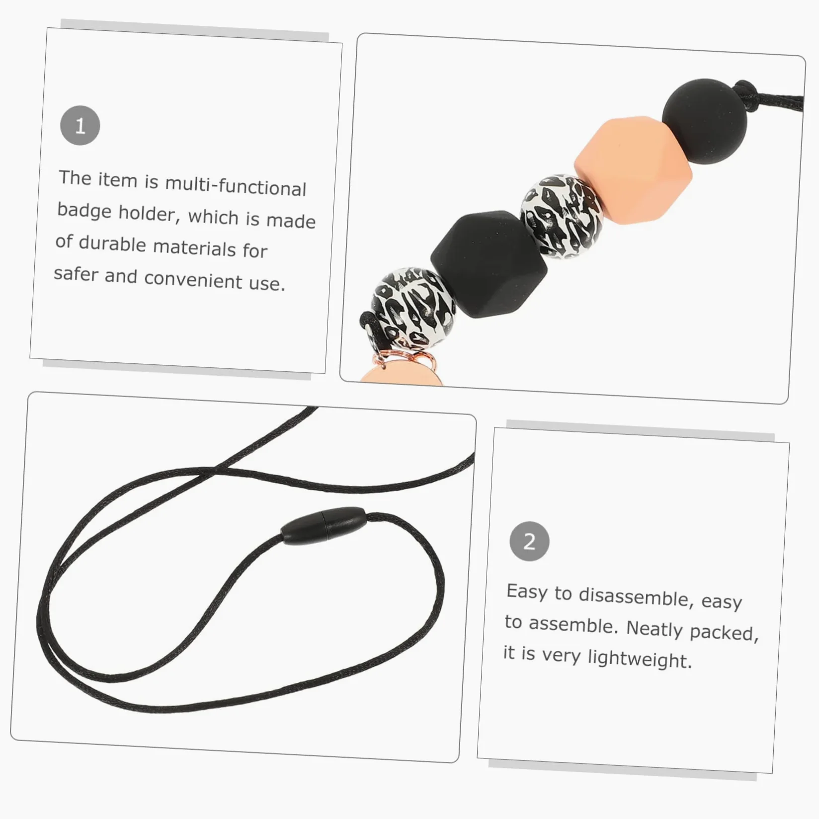 Operitacx 3sets Porta Badge Lanyard Con Custodia Id Per Studenti Compatibile Con Carte Di Identità e Bus Design Creativo e Leggero Facile Da Trasportare e Organizzare