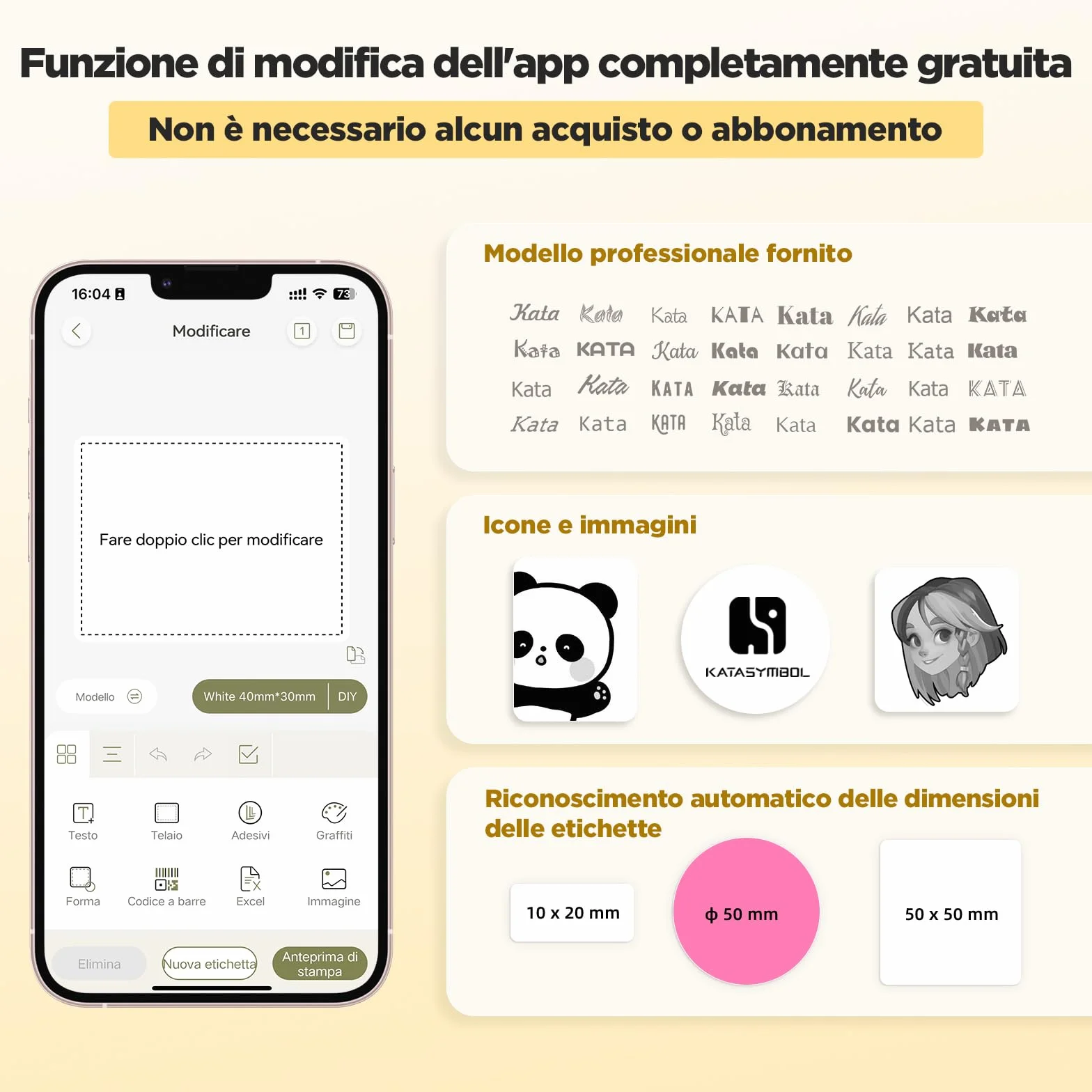 SUPVAN T50M Pro Etichettatrice Bluetooth Nastro 30 Caratteri 700 Icone senza Inchiostro