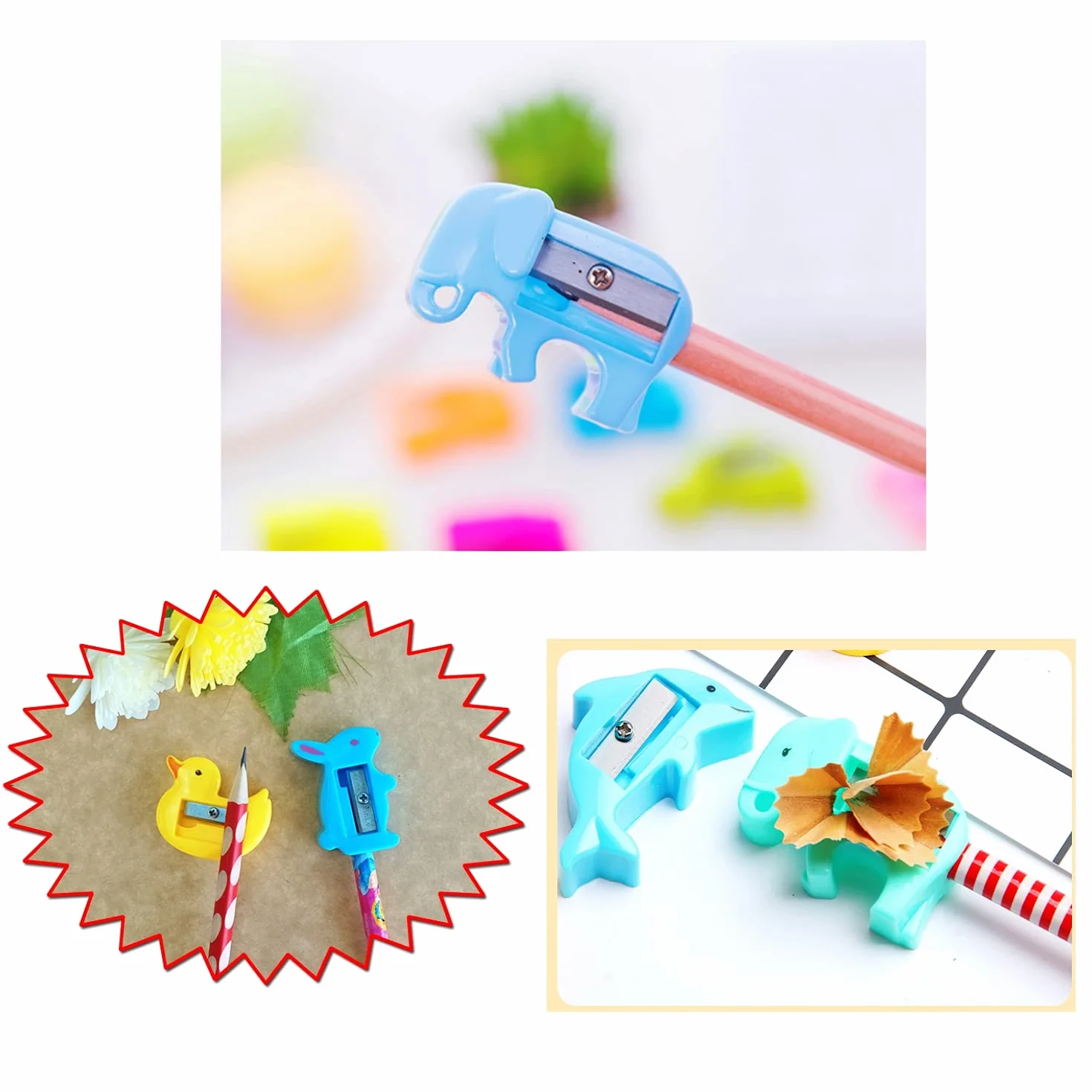 Temperamatite a Forma di Animali per Feste Compleanno Buste Regalo Bambini 50 Pezzi