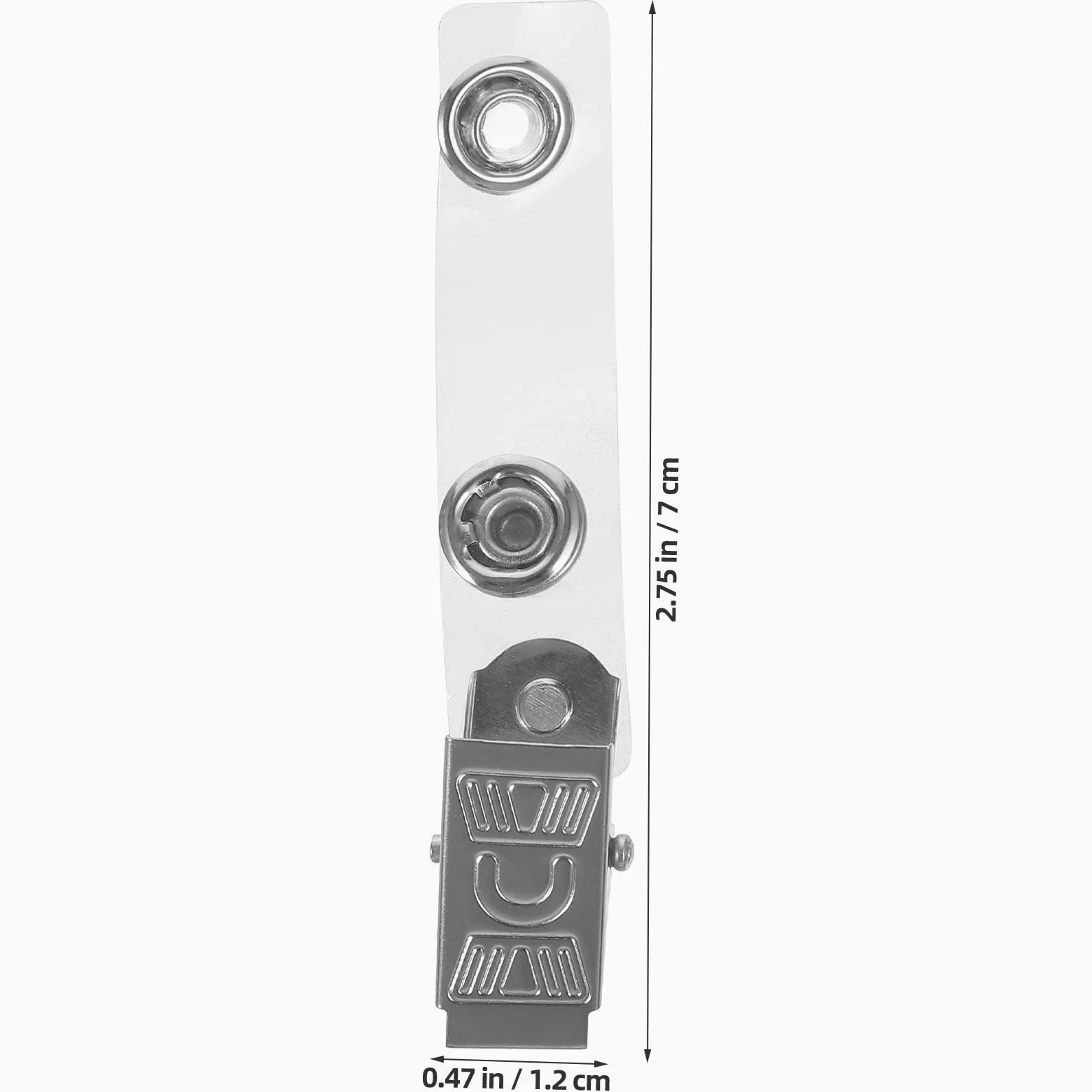 Clip Robusta in 300 Metallo d Porta Badge Pezzi e Cinturini in Pvc Trasparente Struttura Accesso Rapido per Carte Identità Tessere per Conferenze e Attività Esterne