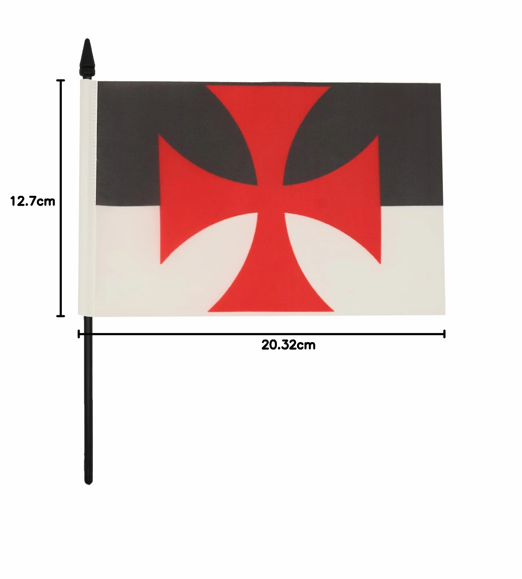 AZ FLAG Bandiera Da Tavolo Beauceant Cavalieri Templari 21x14 cm Piccola Bandierina Ordine Del Tempio