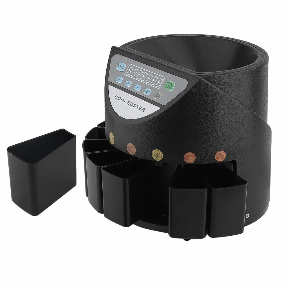 yesper Conta Monete muenzzaehl macchina monete sortierer monete Euro soldi macchina contasoldi Coin Counter Sorter 300 pezzi/min Nero