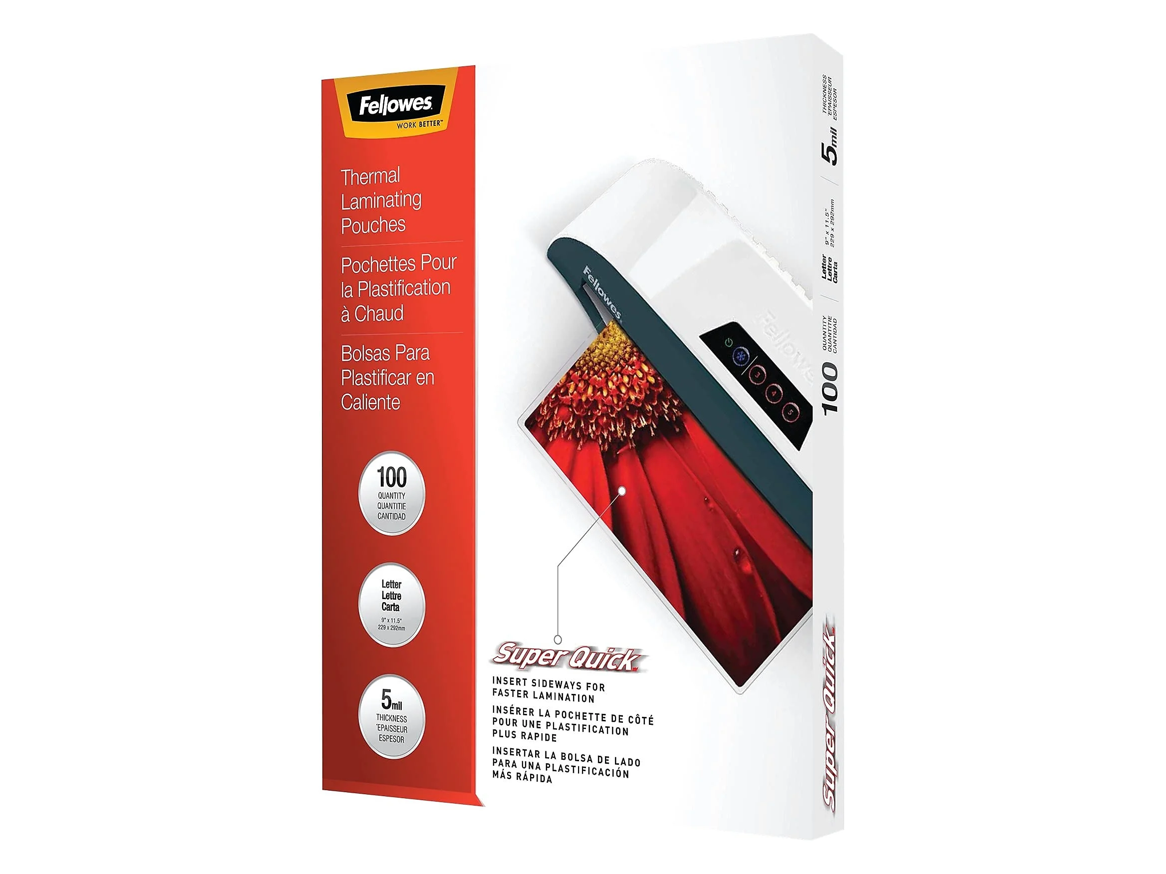 Fellowes Glossy SuperQuick Pouches 100pezzo(i) Pellicola per plastificatrice