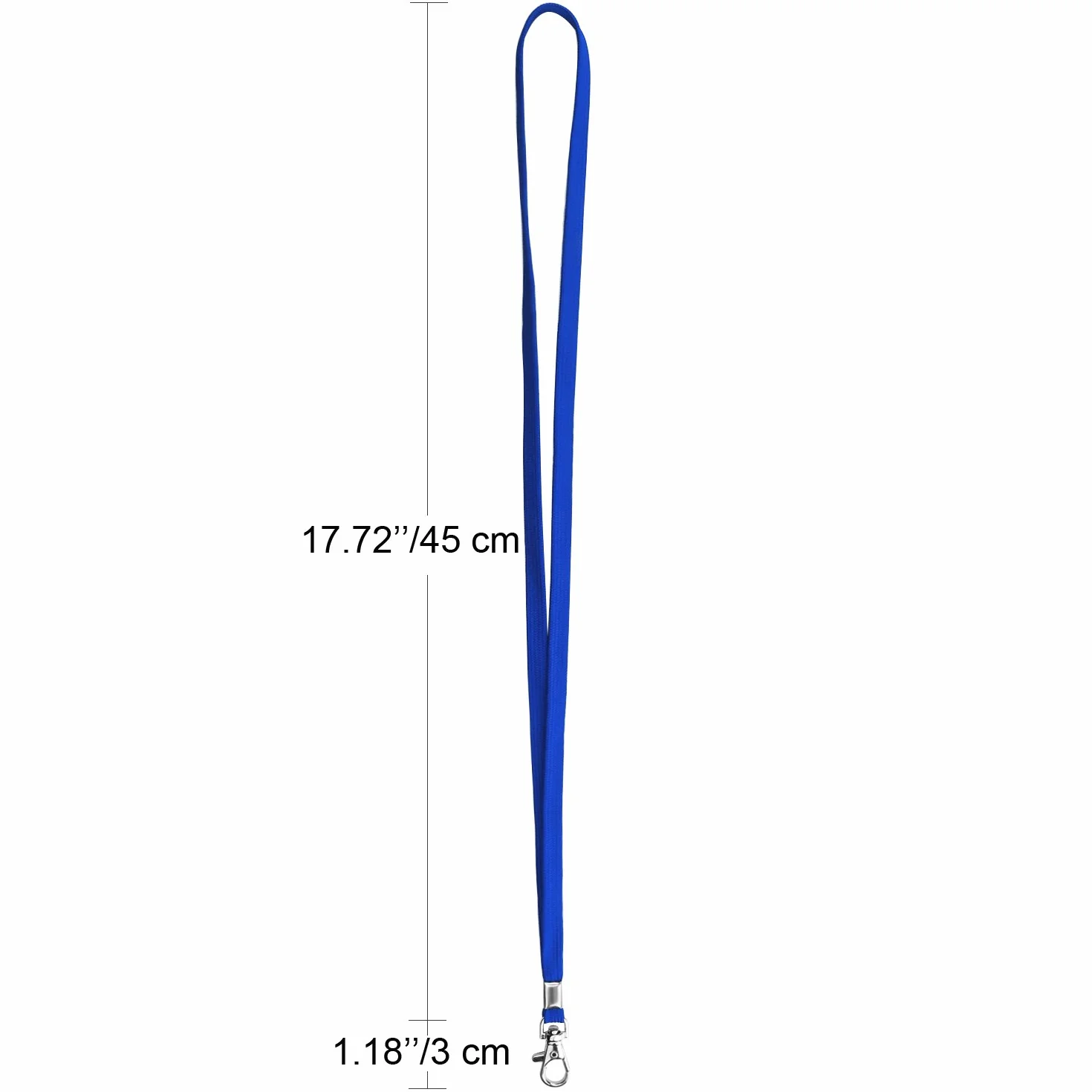 Fushing 100 Pezzi Cinghia in Poliestere 45cm con Chiusura Girevole per Carte di identità, Chiavi