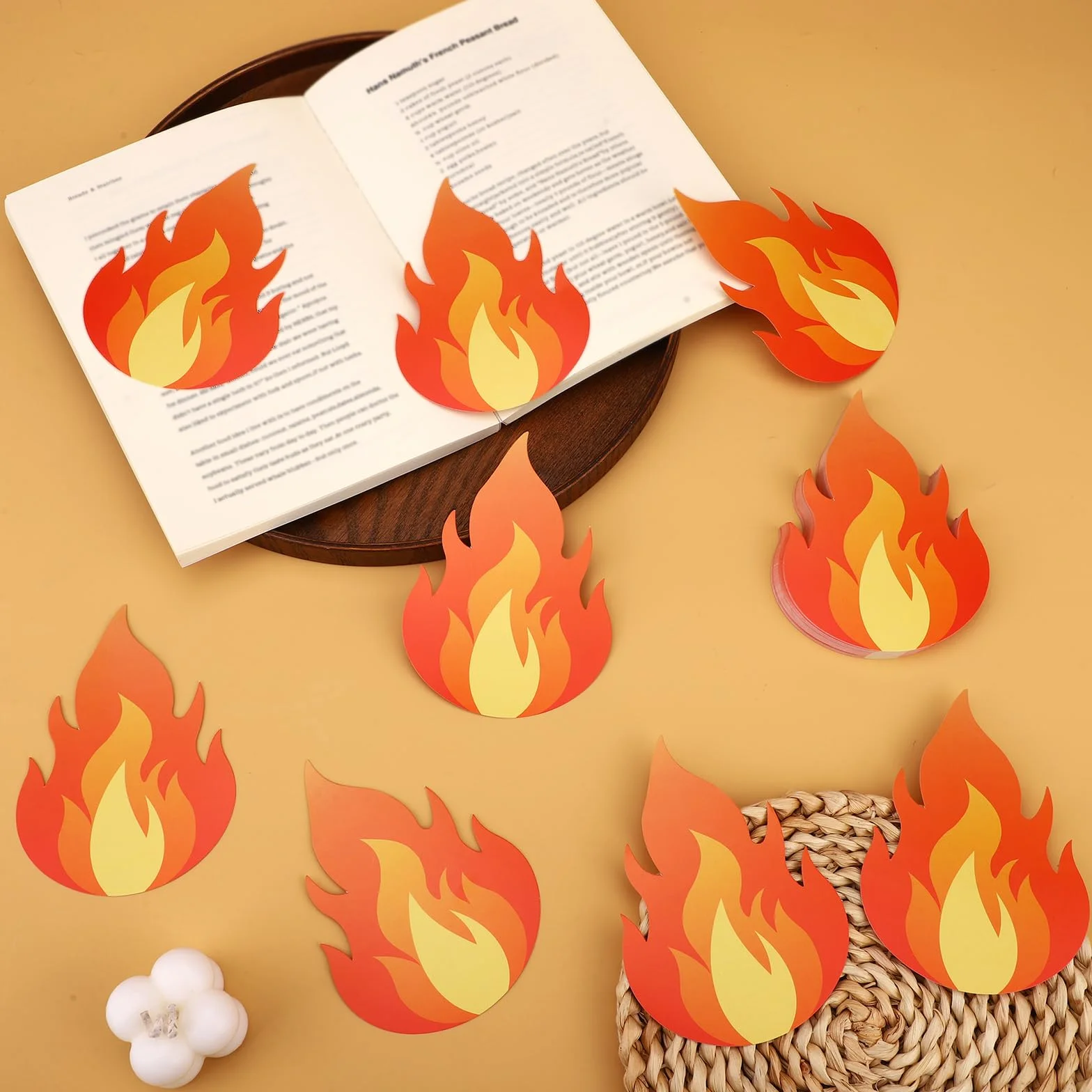 60pz Decorazioni Fiamme 12x8,5cm Carta Doppio Lato Sagome Fuoco per Bacheca Pompiere Tema Camion Decorazione Aule Artigianato