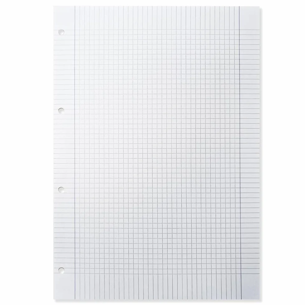 BM BeMore Ricambi Bandup A4 Con Banda Rinforzata Rigatura Q Quadretti 5mm Con Margini Per Elementari Confezione Da 40 Fogli Carta 90G/Mq