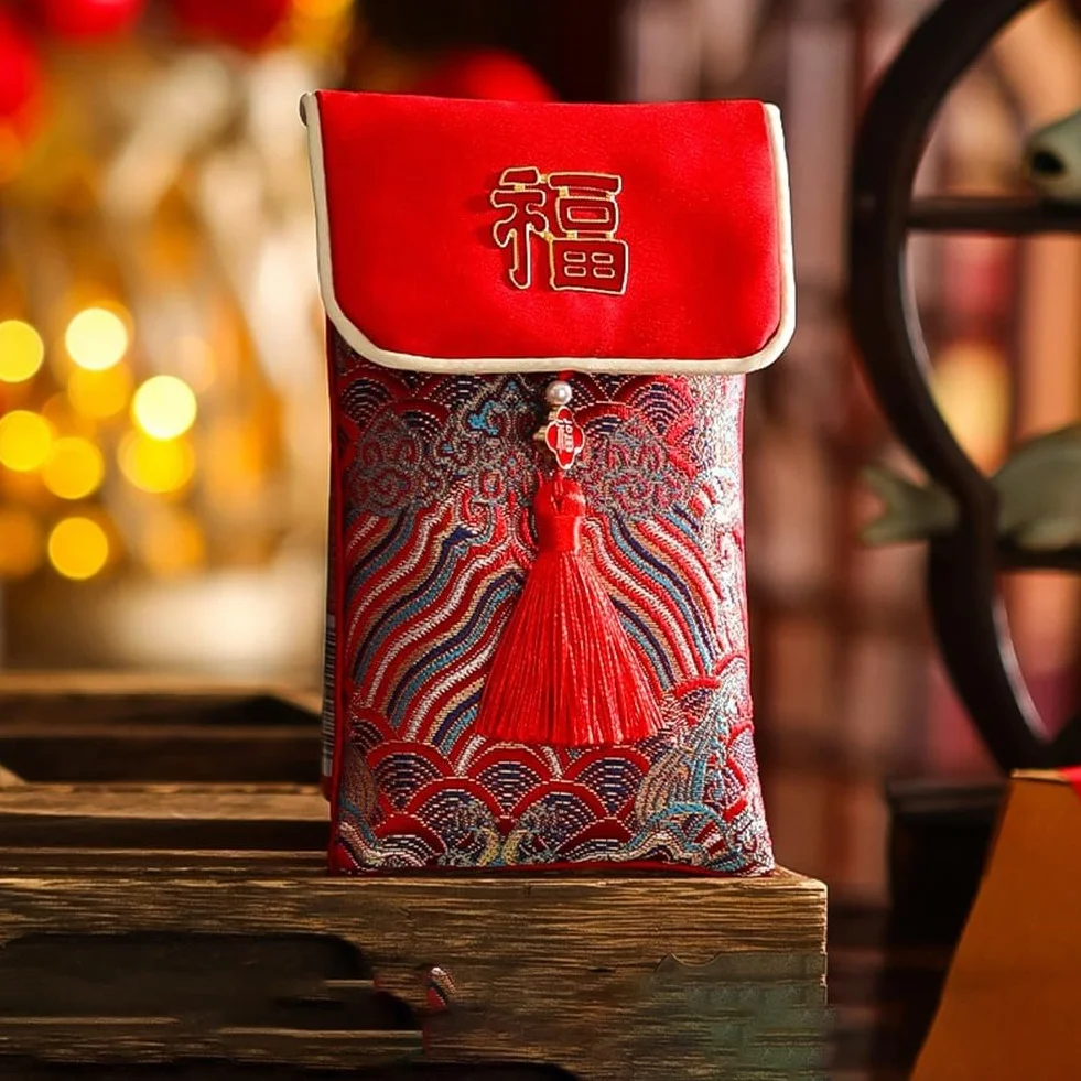 Buste Rosse di Seta Cinese Hong Bao per Capodanno Lunare Festa di Primavera