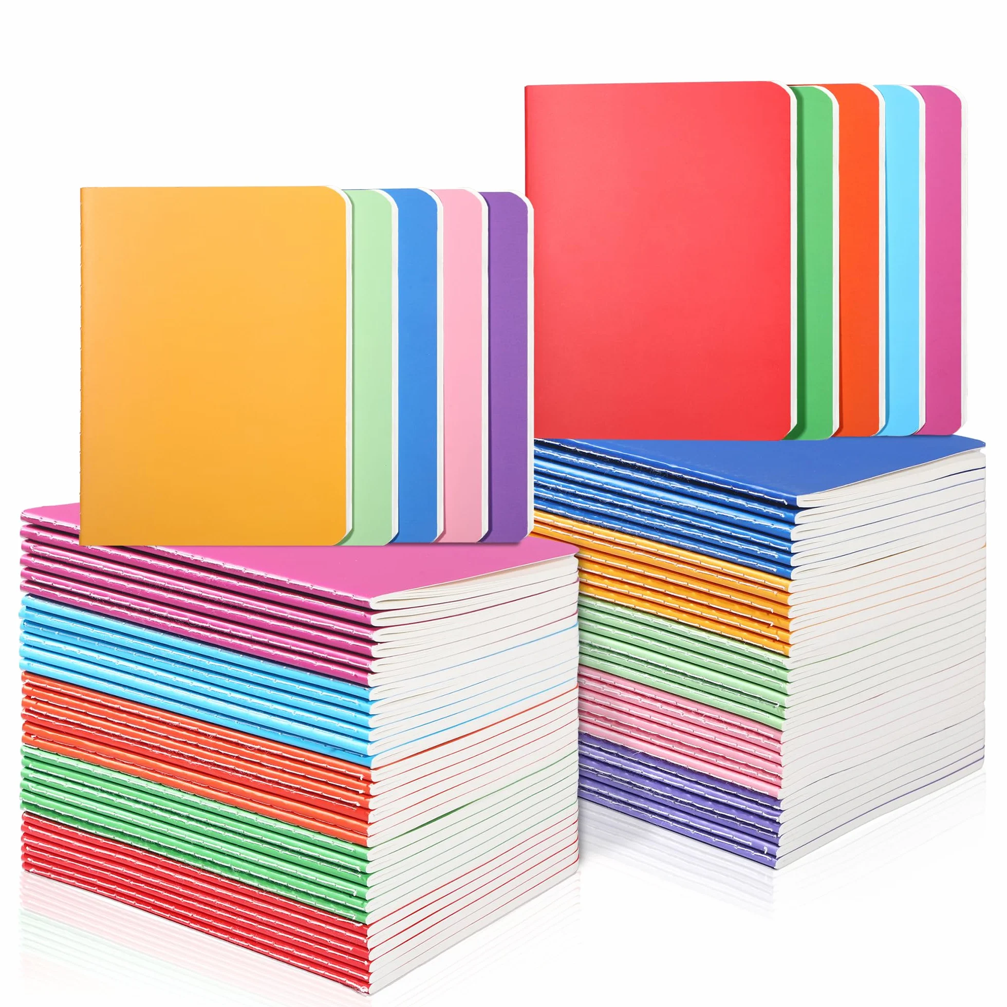 Confezione da 60 quaderni bianchi colorati, formato A6, senza righe, per bambini, studenti, scuola, ufficio, viaggiatori, schizzi, disegni, articoli per la scrittura, 14 x 10,2 cm, 30 fogli/60 pagine