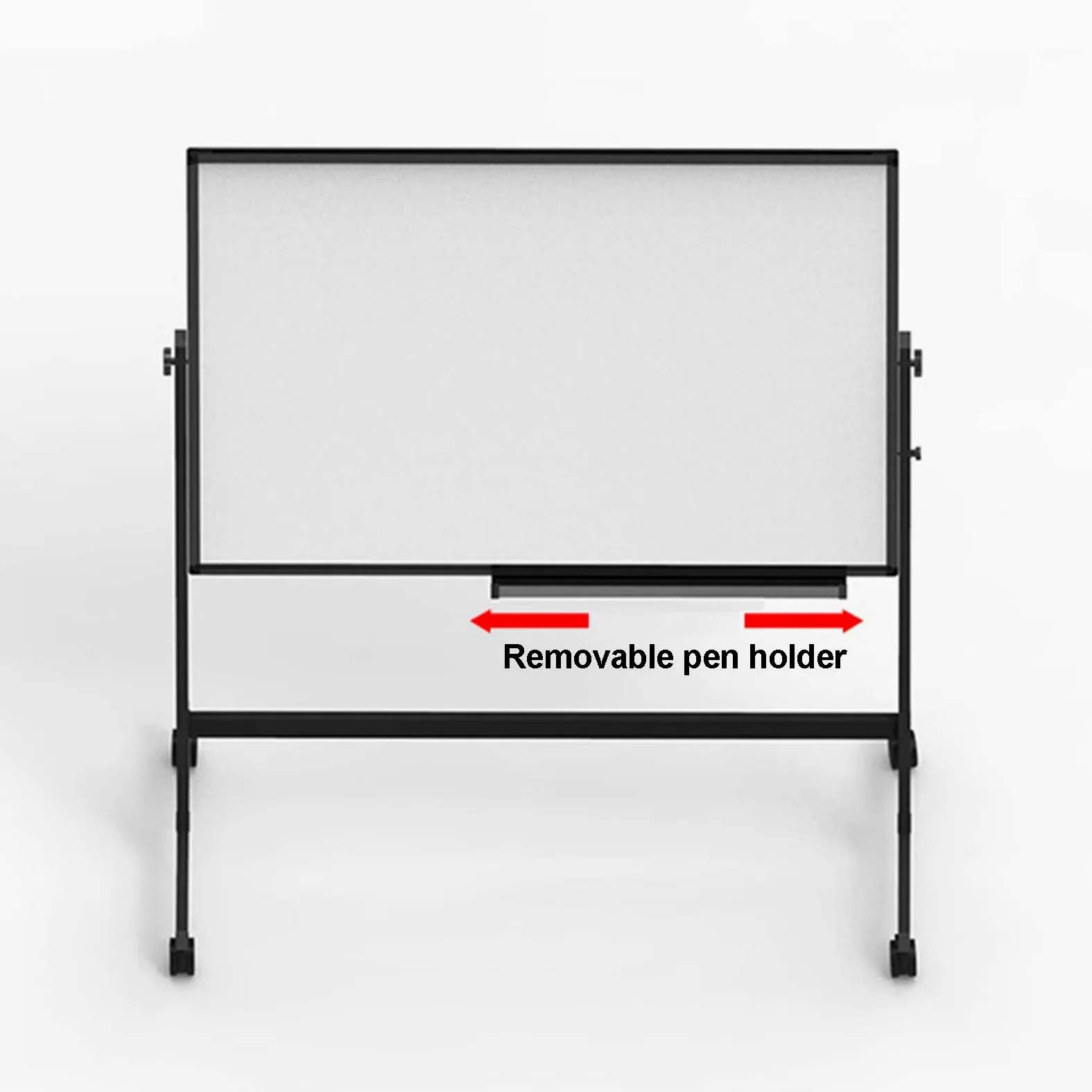 Lavagna Bianca Mobile bifacciale Magnetica Grande Lavagna cancellabile a Secco 90X120cm Altezza Regolabile 360° Girevole, per casa Ufficio Scuola