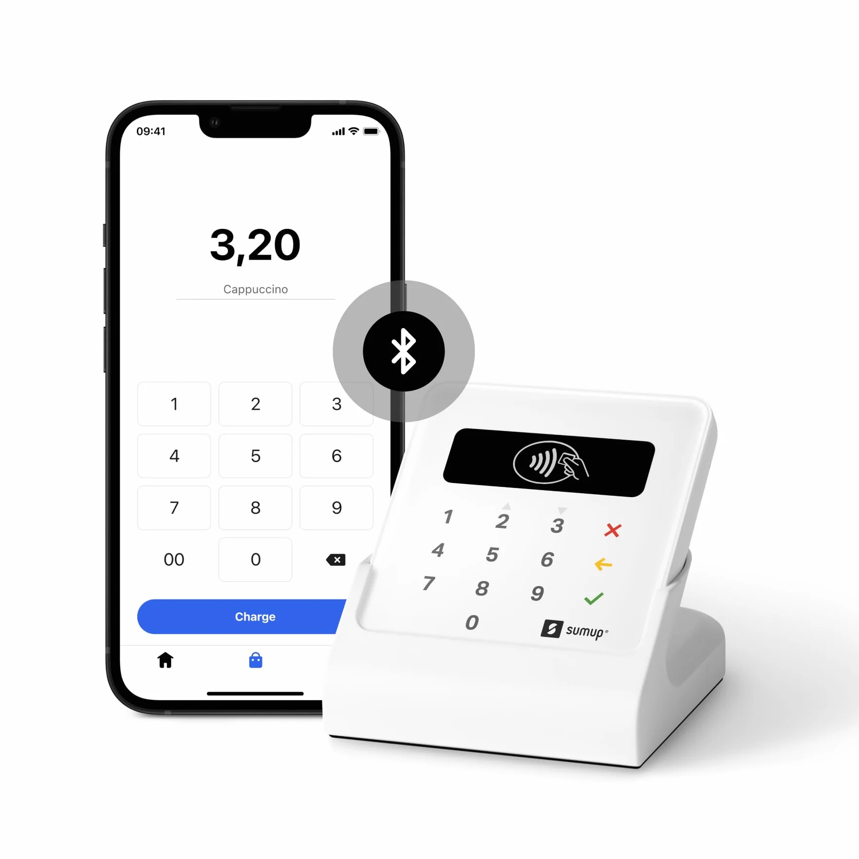SumUp Air Bundle USB Lettore di carte Air e Base di ricarica