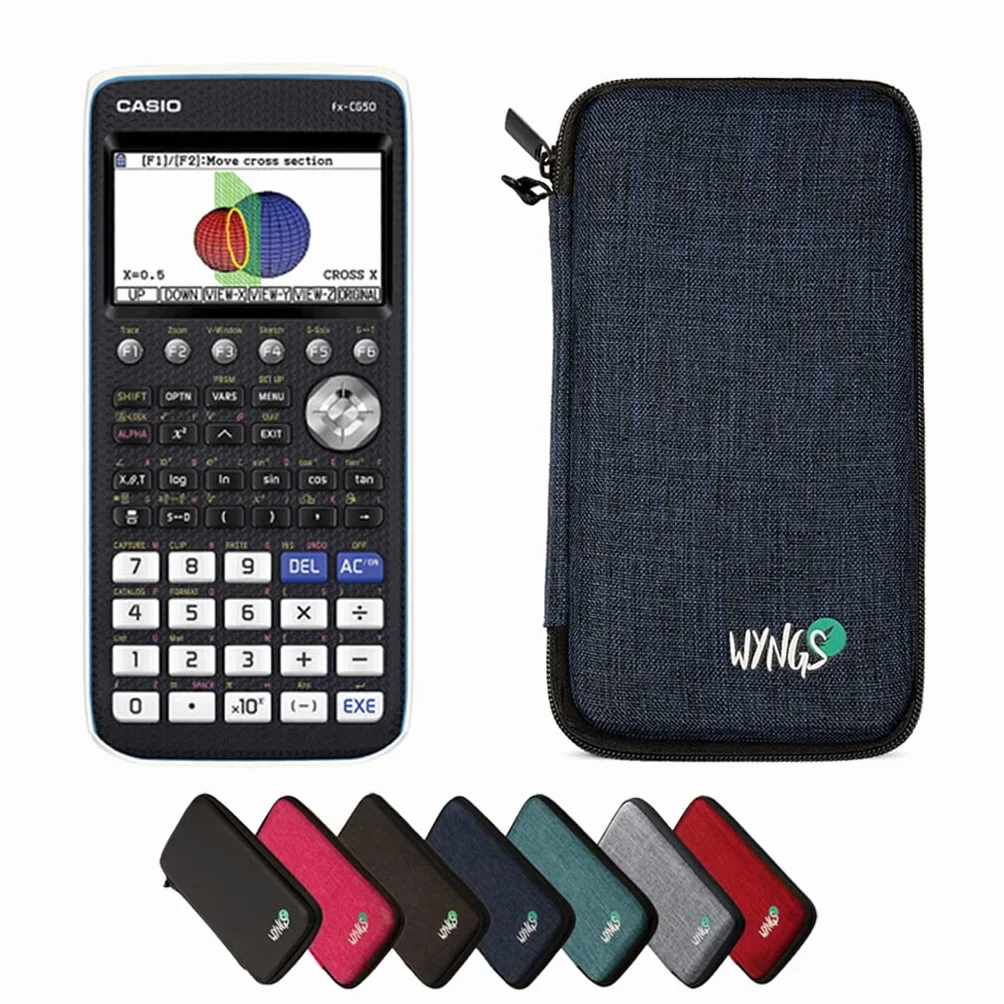 Casio fx-CG50 con Custodia Protettiva WYNGS inclusa Blu - Calcolatrice Grafica - Pacchetto Base