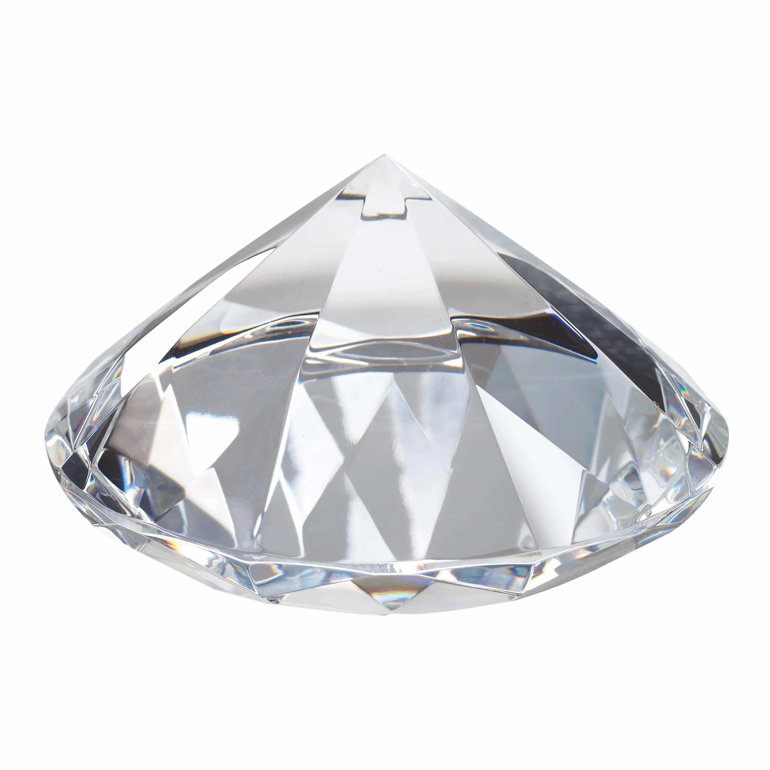 Vetro Diamante Krsitall Diamante Incl. Incisione Decorazione Fermacarte Inciso Regalo Nuovo Personalizzato