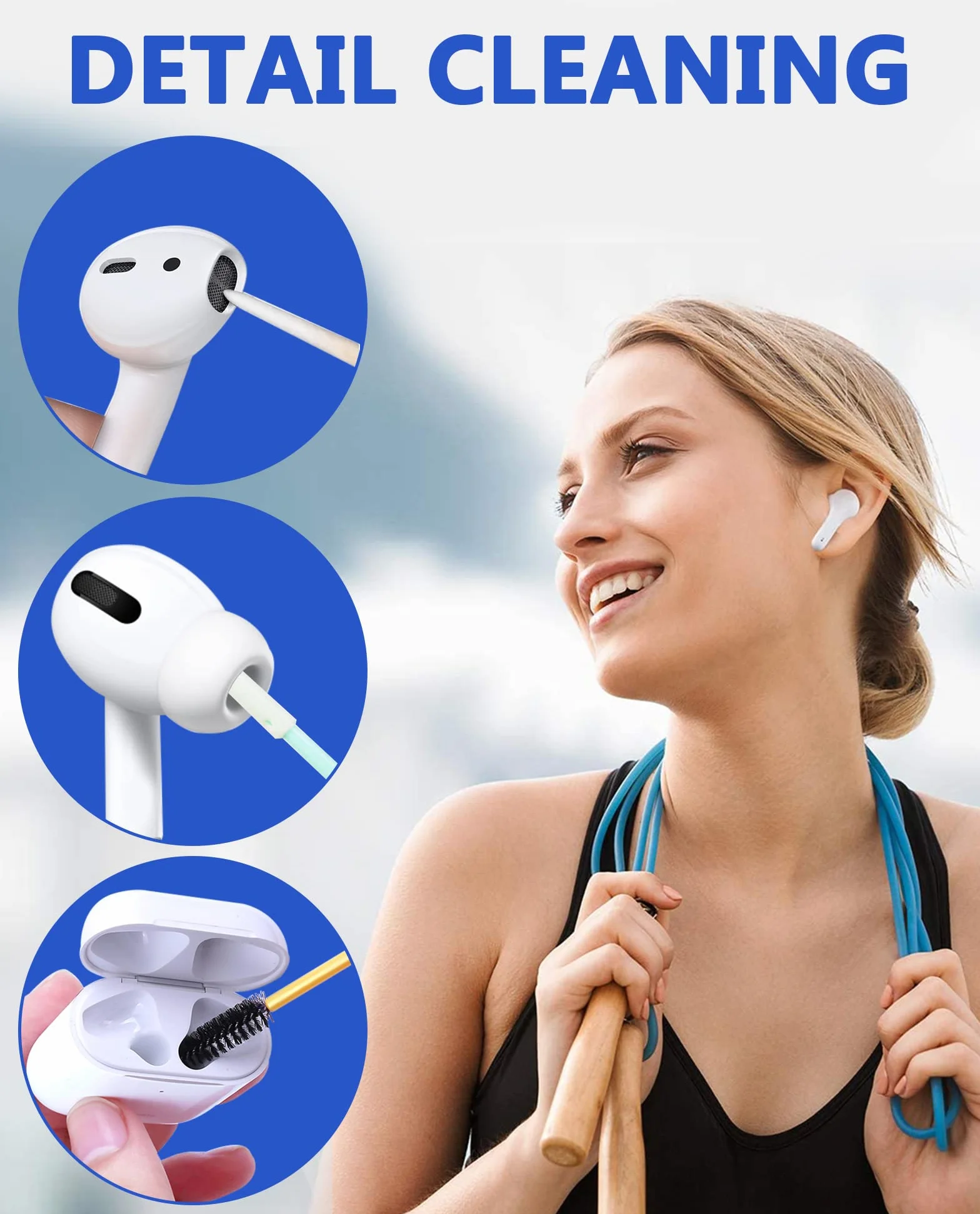 Kit di pulizia per iPhone 140 pezzi, kit di pulizia per Airpod con salviettine, kit di pulizia dello schermo per telefono, computer portatile, kit di pulizia per iPhone con panno in microfibra