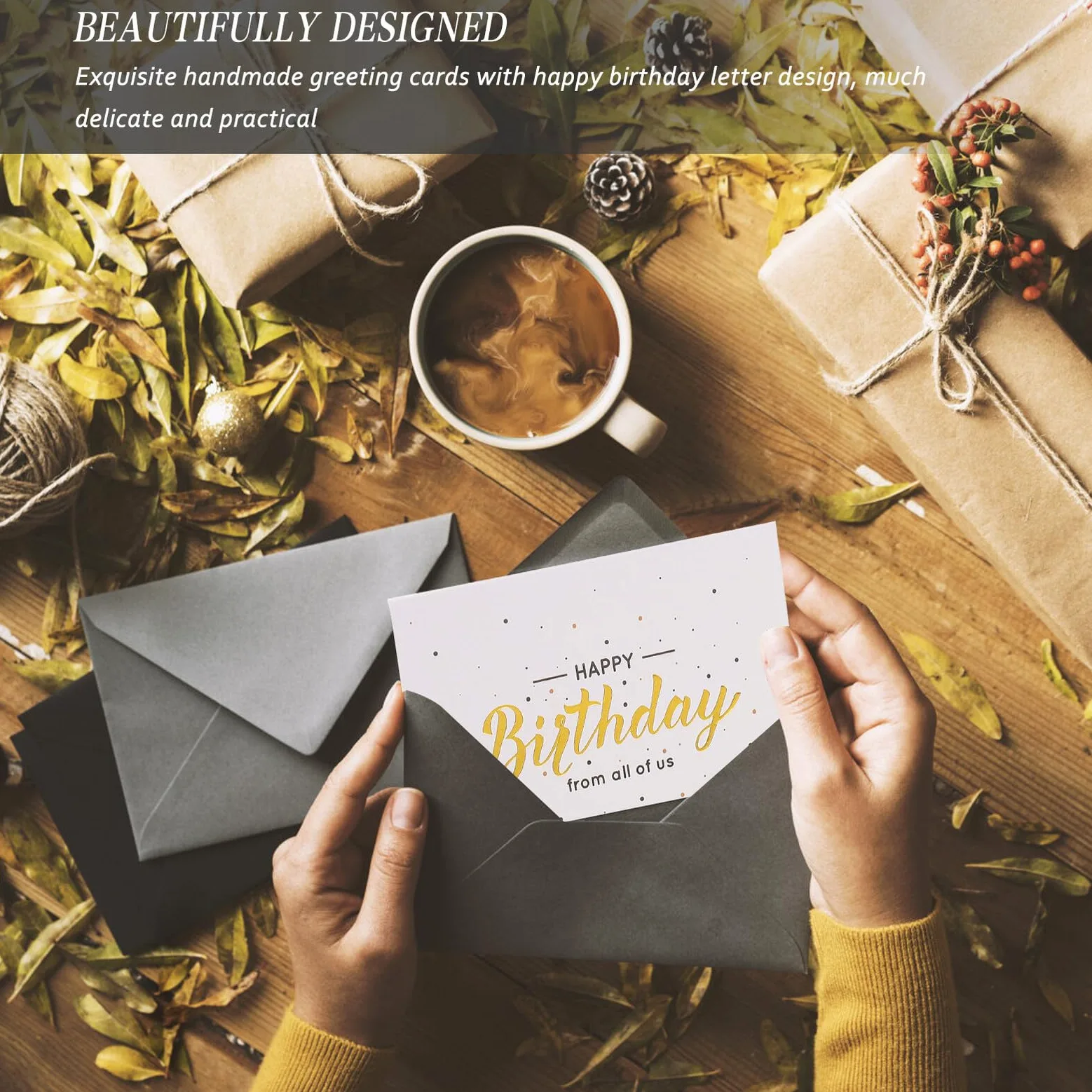 COHEALI 300 Pezzi 60 Biglietti di Auguri di Compleanno Stampa a Caldo, Carta Liscia e Inodore, Set Multi-Design Colorato per Festa, Insegnanti e Celebrazioni Familiari, Forniture per