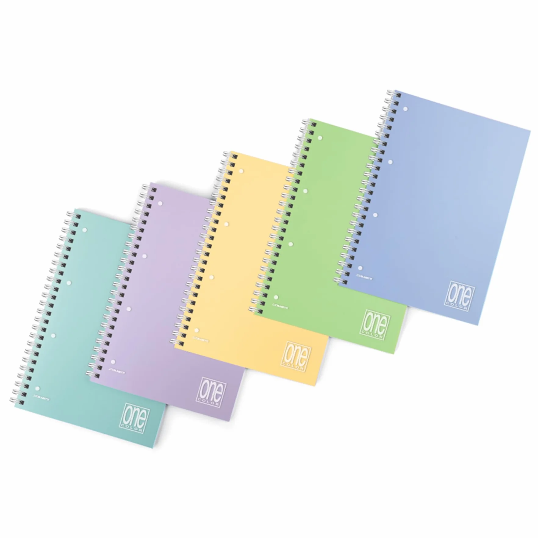 Blasetti Quaderni A4 Spirale 80 Gr Copertina Plastica Lavabile Set 6 Pezzi Colori Pastello Rigatura 5mm