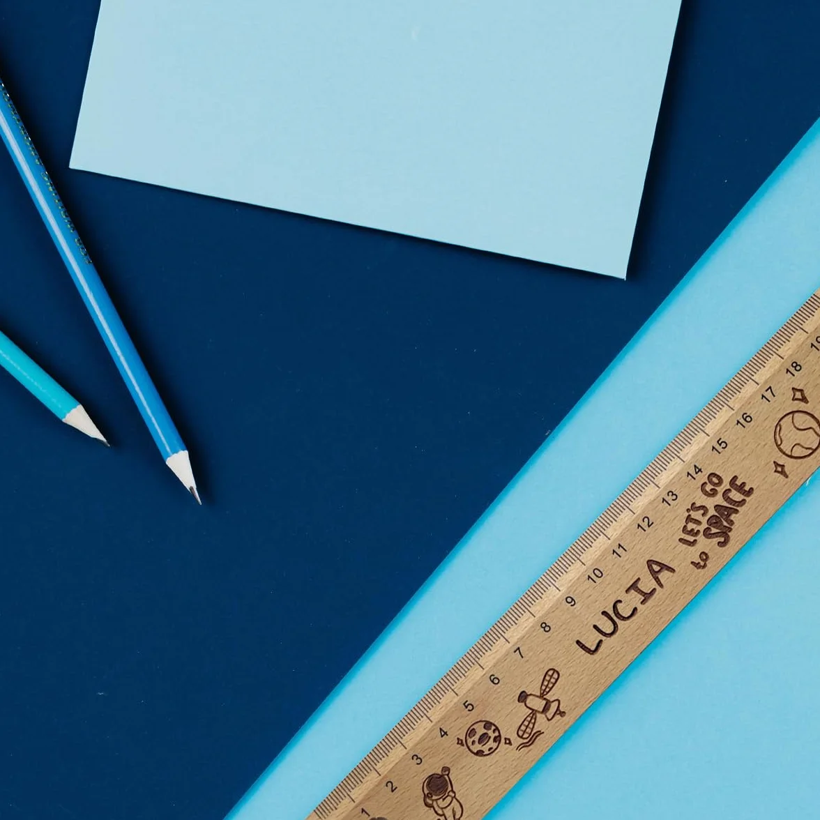 Personalizzato righello in legno 20 cm per bambini inizio scuola 2024