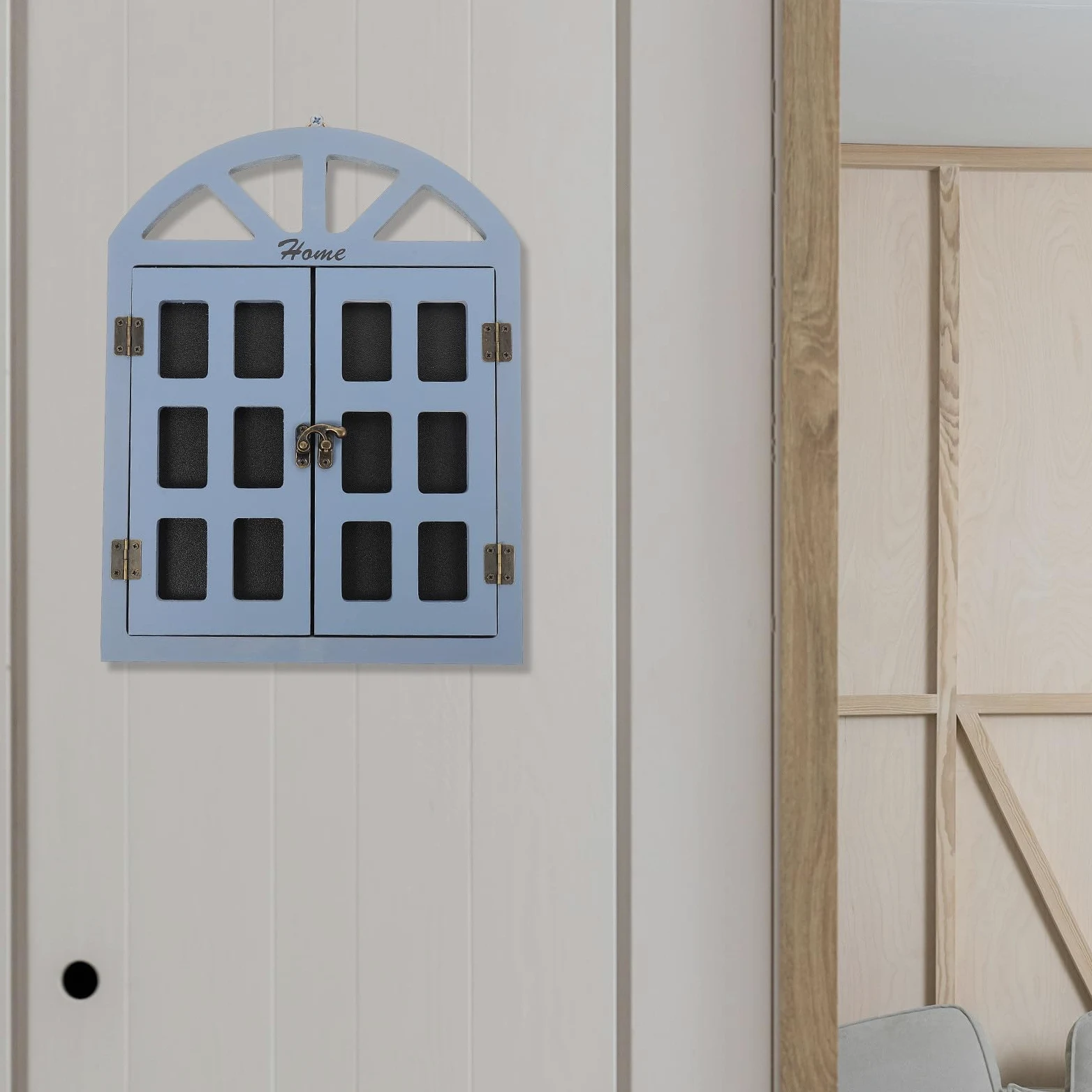 PRETYZOOM Lavagna da Appendere a Finestra in Legno Retrò Grigia, Decorazione per Finestre Casa e Cameretta, Bacheca Cancellabile Gancio e Bordi Rinforzati per Messaggi e Avvisi
