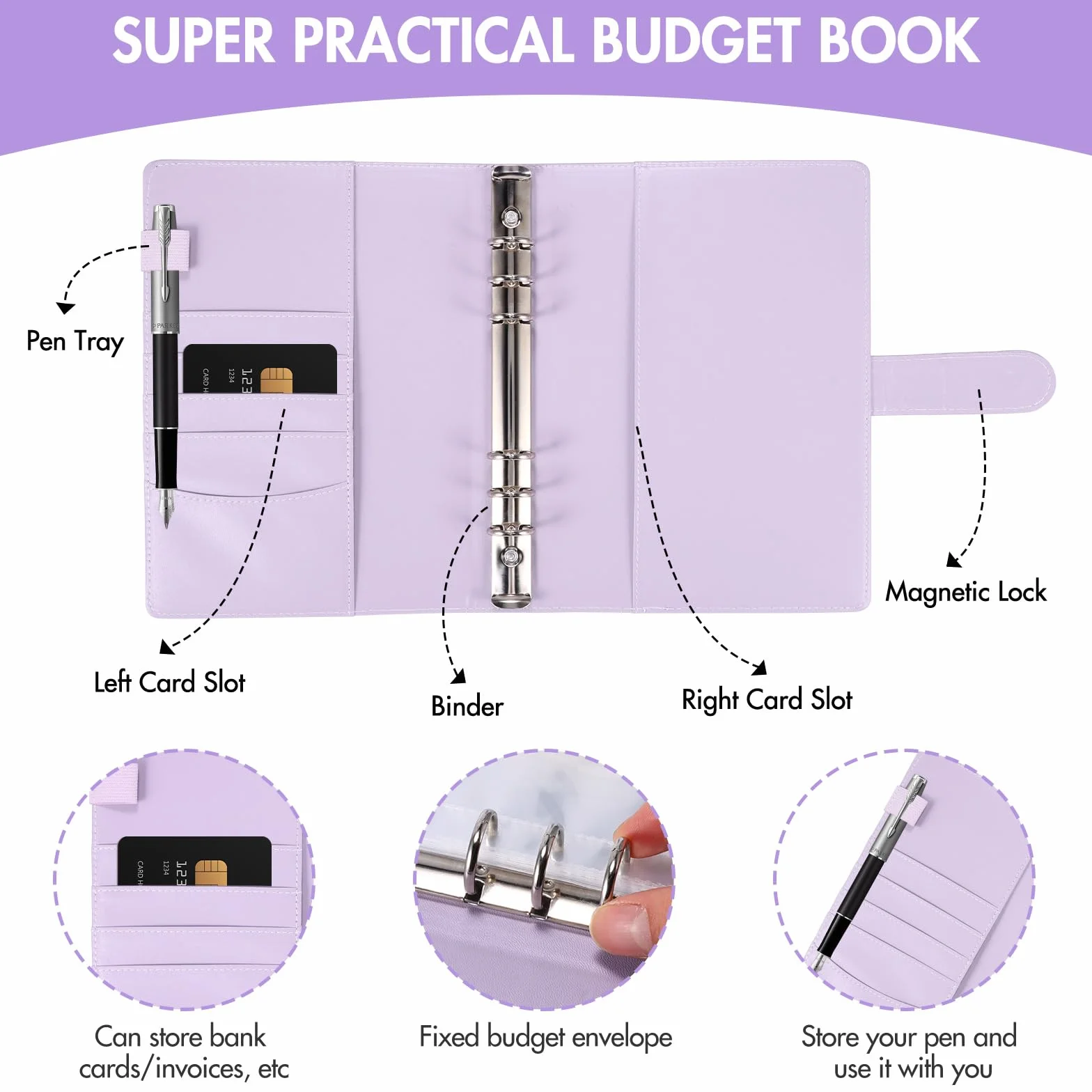 100 Envelope Saving Challenge A5 Binder Busta Budget 5050 Euro Agenda Del Risparmio Viola
