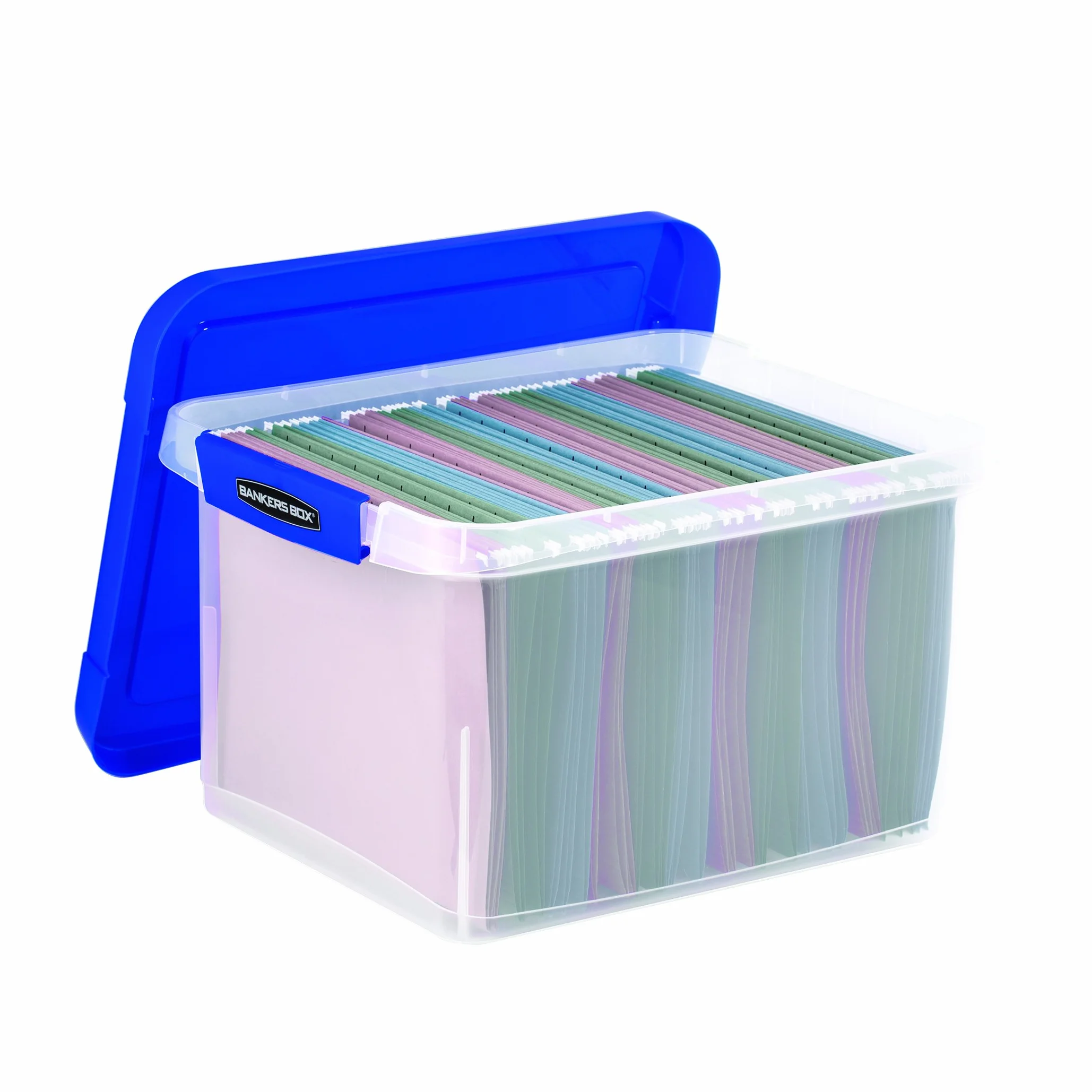Bankers Box, Scatola portadocumenti in plastica resistente con binari appendiabiti, lettera/legale, 1 confezione, 0086205