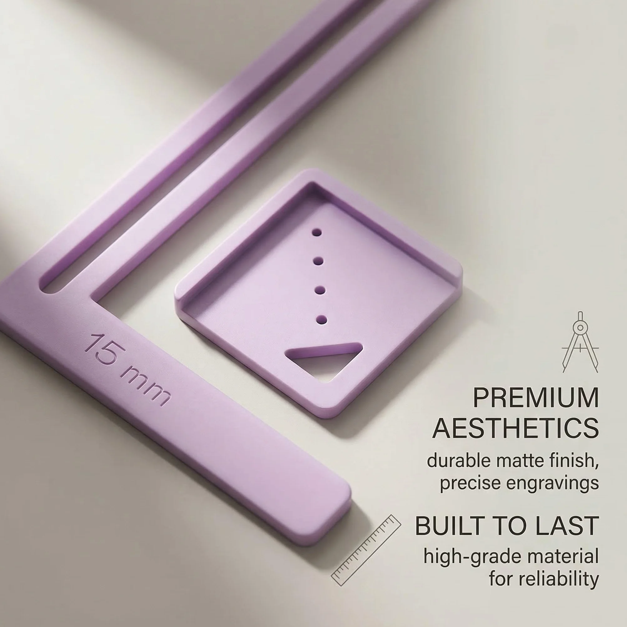 HAGNA Set 6 pezzi righelli e sagome multifunzione per legatoria, scrapbooking, diari fai-da-te