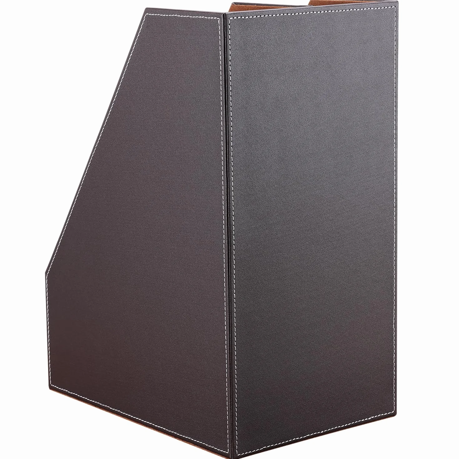 KINGFOM Portariviste A4 in pelle (Marrone, 2 Slot)